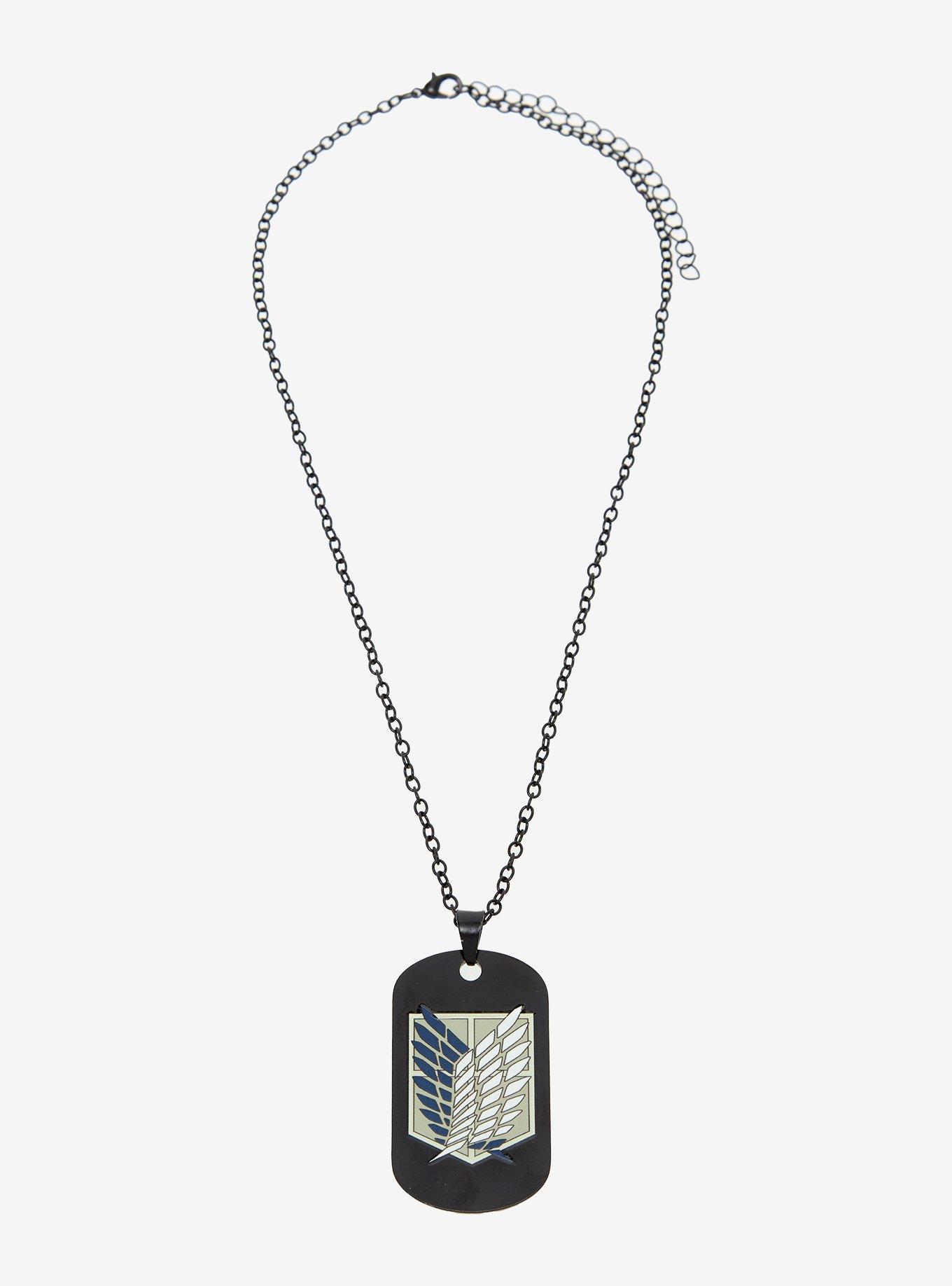 Attack on Titan Dog Tag Necklace - BoxLunch Exclusive, , hi-res