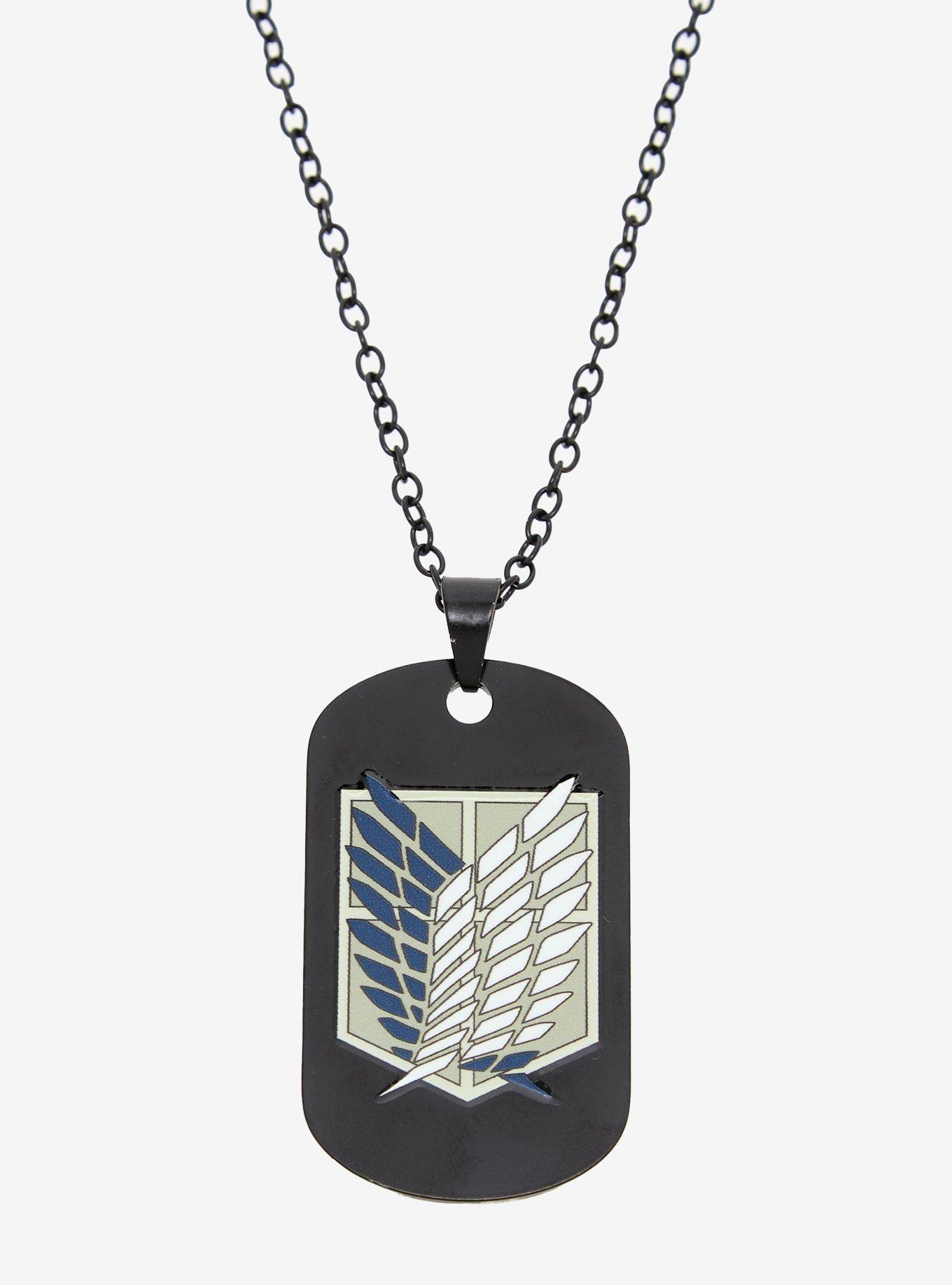 Attack on Titan Dog Tag Necklace - BoxLunch Exclusive, , alternate