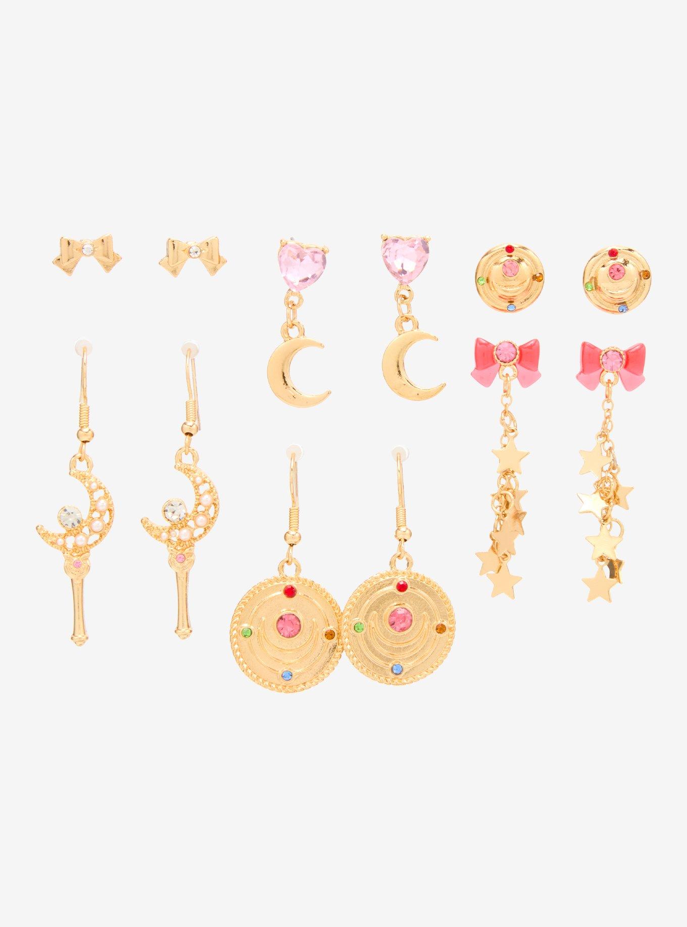 Sailor Moon Icons Earring Set &mdash; BoxLunch Exclusive, , hi-res