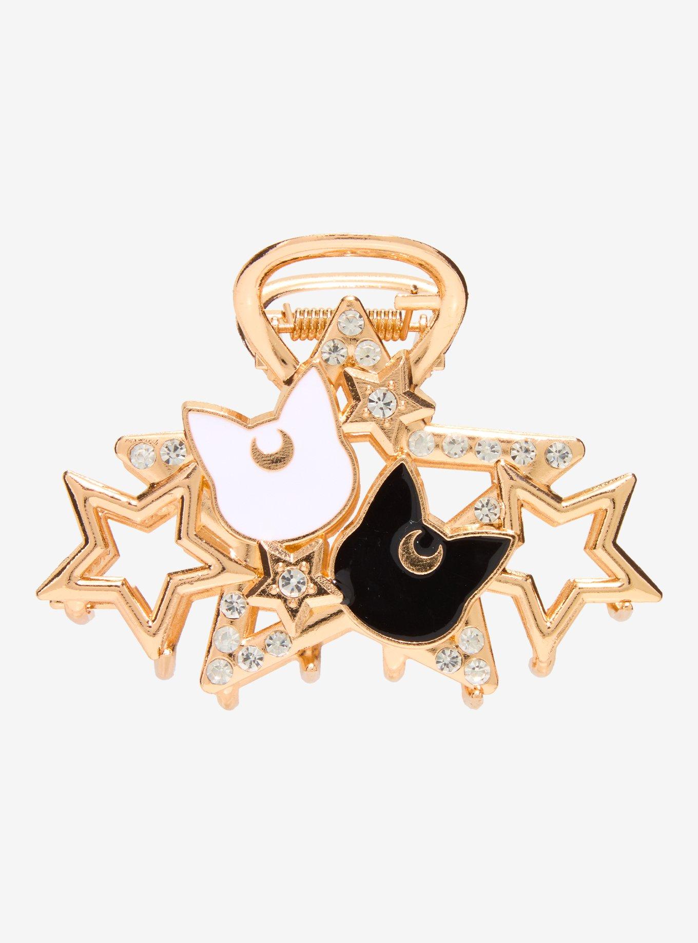 Sailor Moon Luna & Artemis Stars Claw Clip - BoxLunch Exclusive, , hi-res