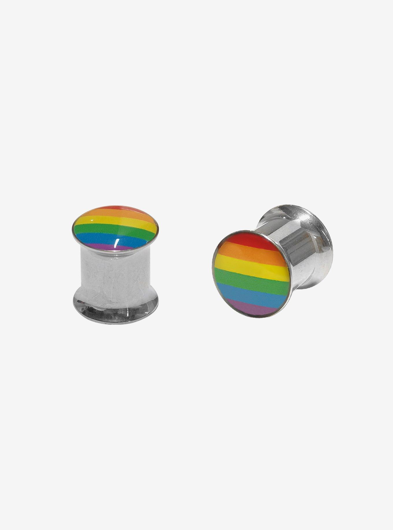 Steel Rainbow Stripe Plug 2 Pack, , hi-res