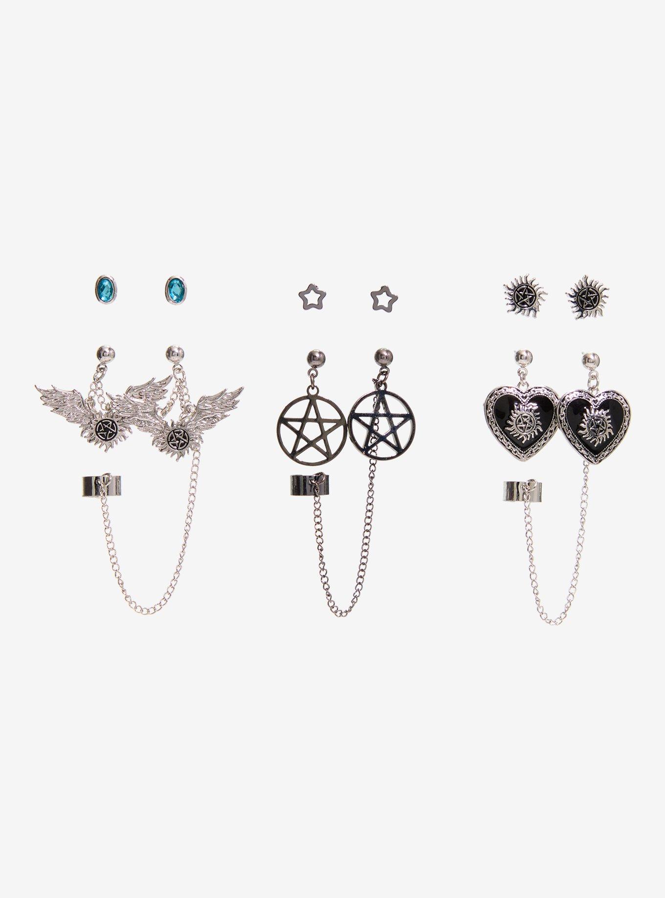 Supernatural Icons Cuff Earring Set, , hi-res