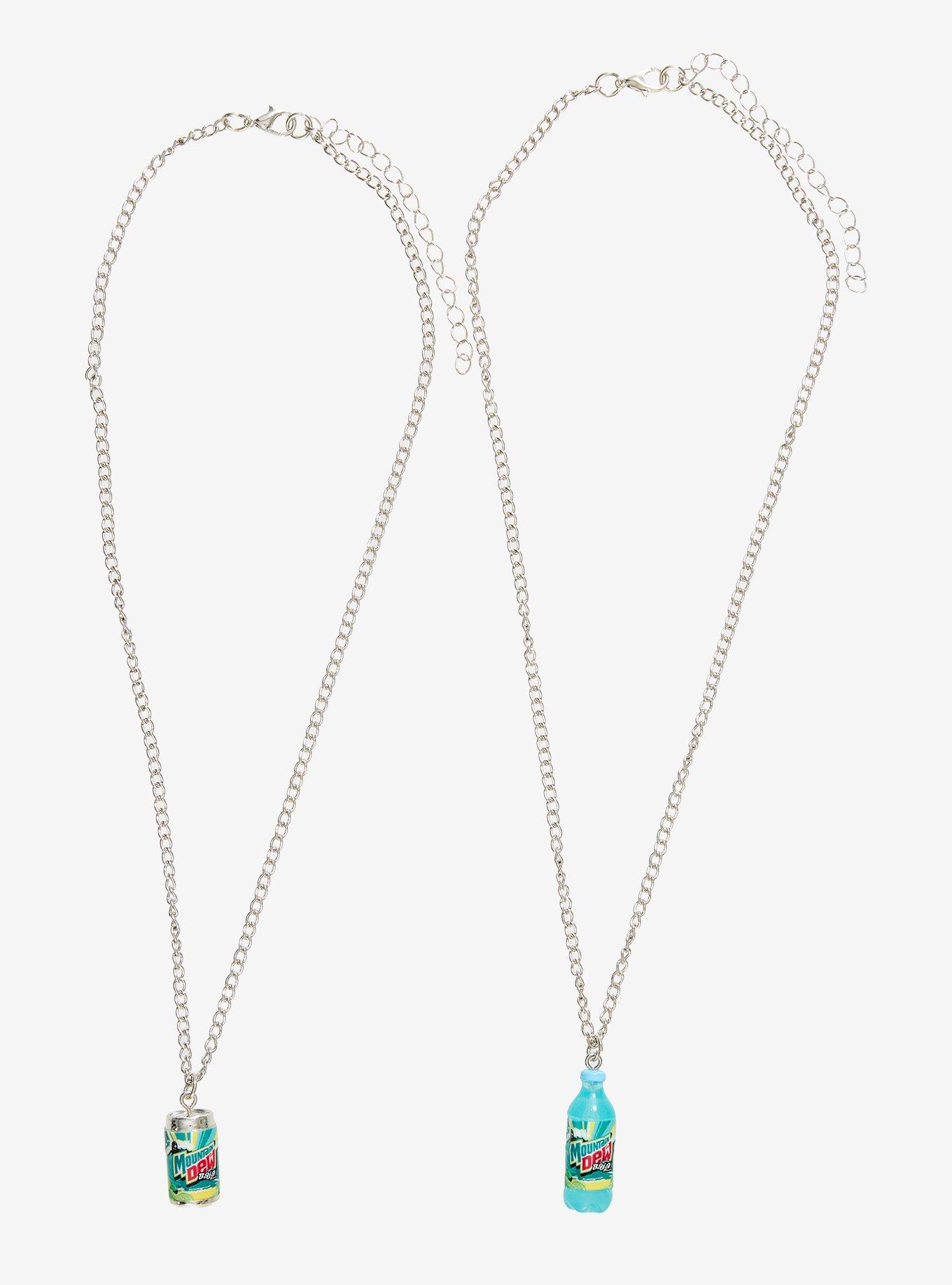 Mountain Dew Baja Blast Drink Best Friend Necklace Set, , hi-res