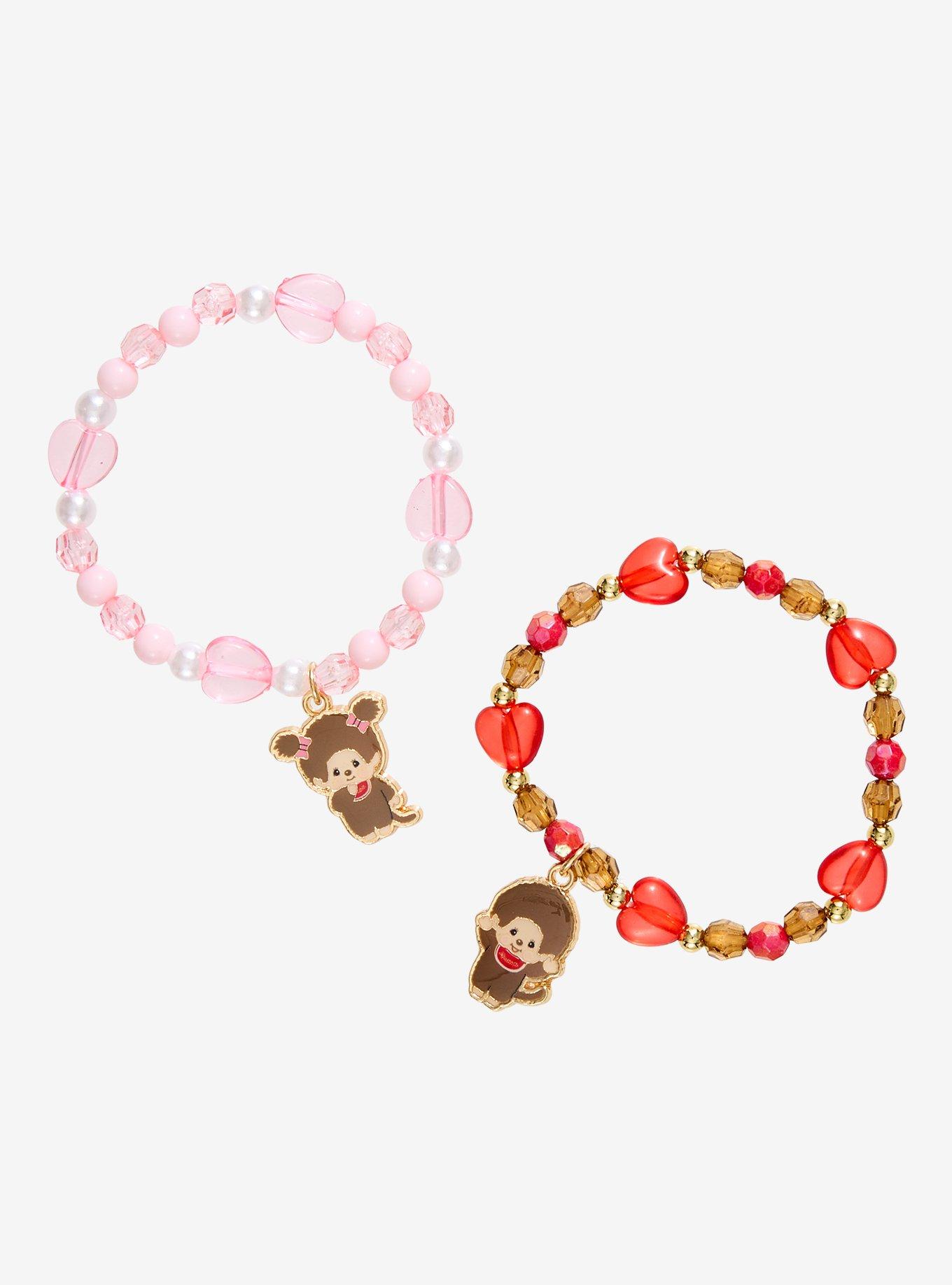 Monchhichi Charm Best Friend Bead Bracelet Set, , hi-res