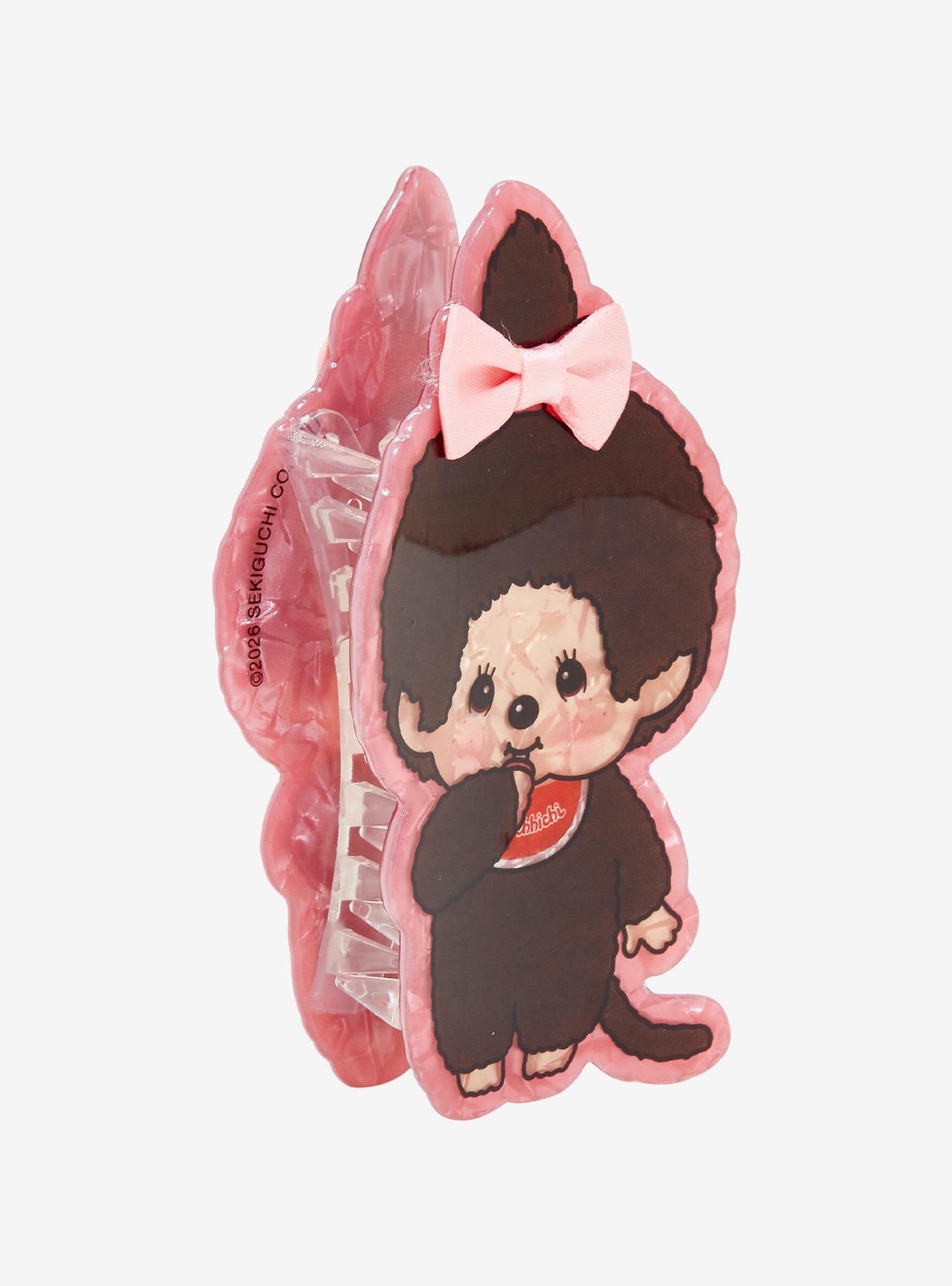 Monchhichi Girl Ribbon Marbled Claw Hair Clip, , alternate - view 3