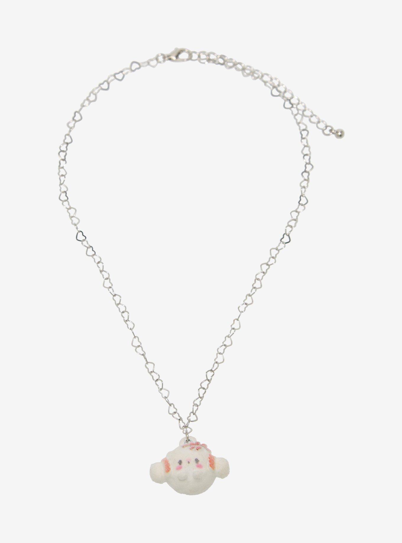 Cogimyun Flocked Pendant Heart Necklace, , hi-res