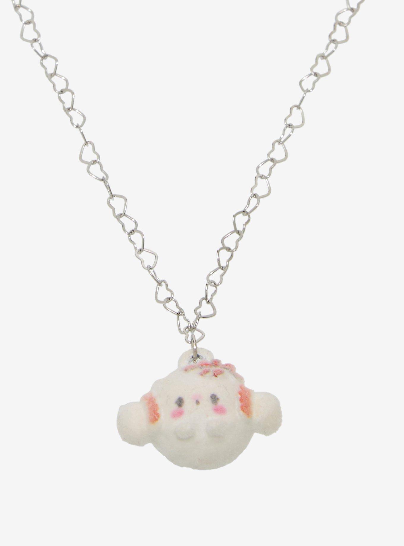 Cogimyun Flocked Pendant Heart Necklace, , alternate - view 3