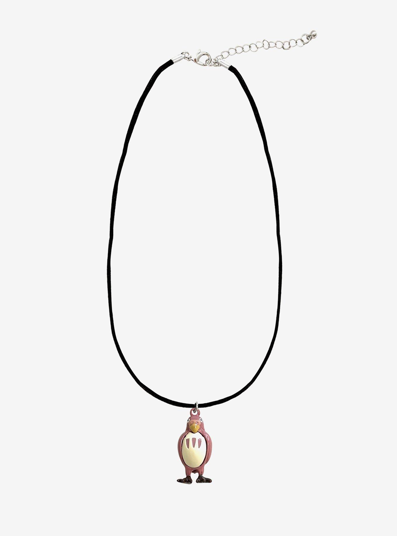 Studio Ghibli&reg; The Boy And The Heron Pink Parakeet Necklace, , hi-res