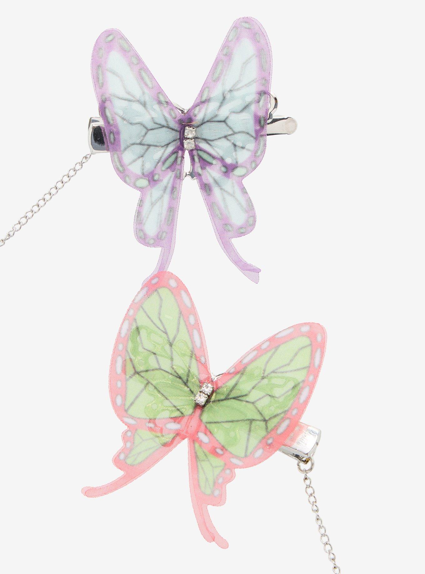 Demon Slayer: Kimetsu No Yaiba Butterfly Hair Clip Set, , hi-res