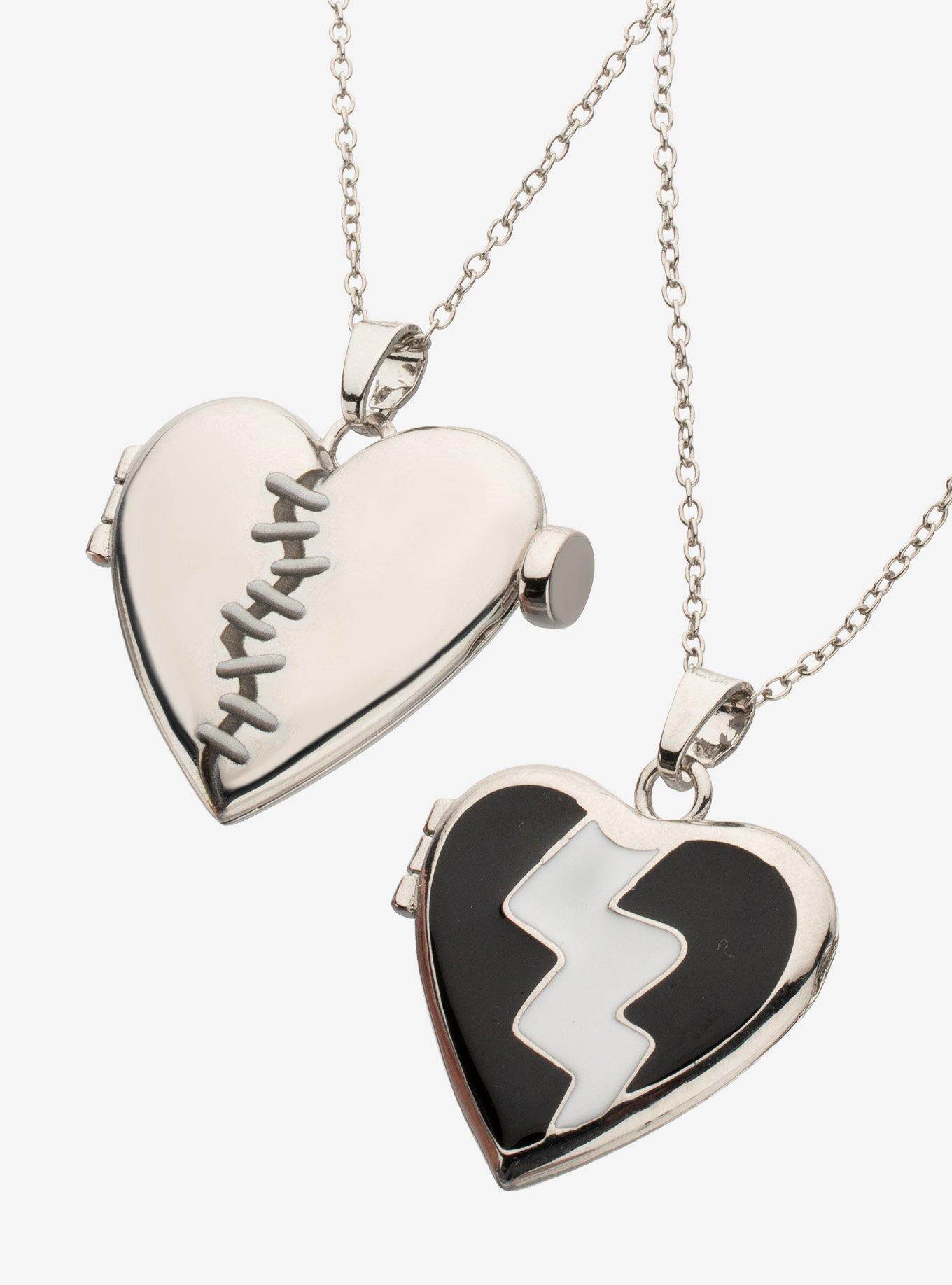 Universal Monsters Frankenstein & The Bride Best Friend Necklace Set, , alternate - view 3