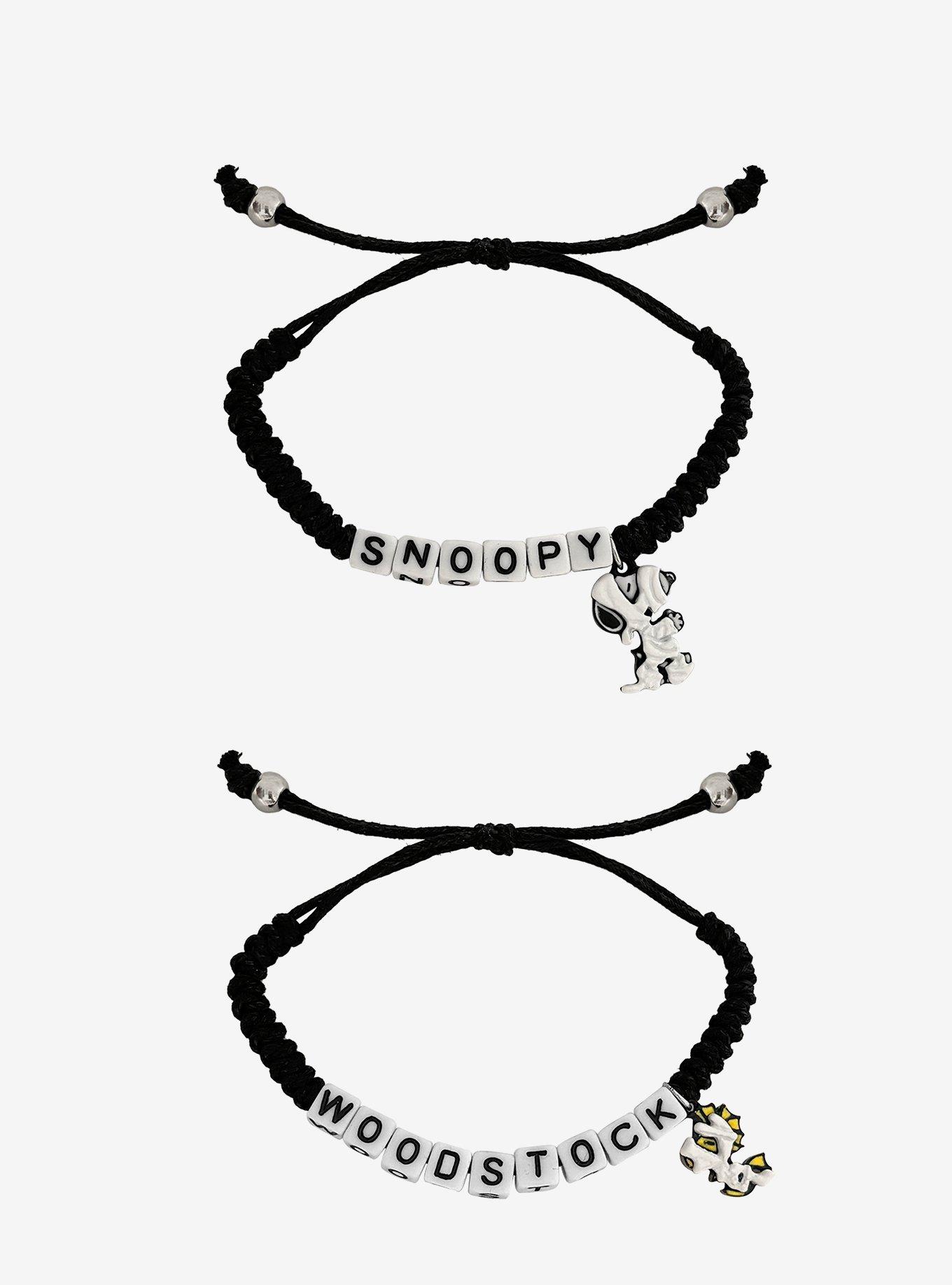 Peanuts Snoopy & Woodstock Glow-In-The-Dark Best Friend Bracelet Set, , hi-res