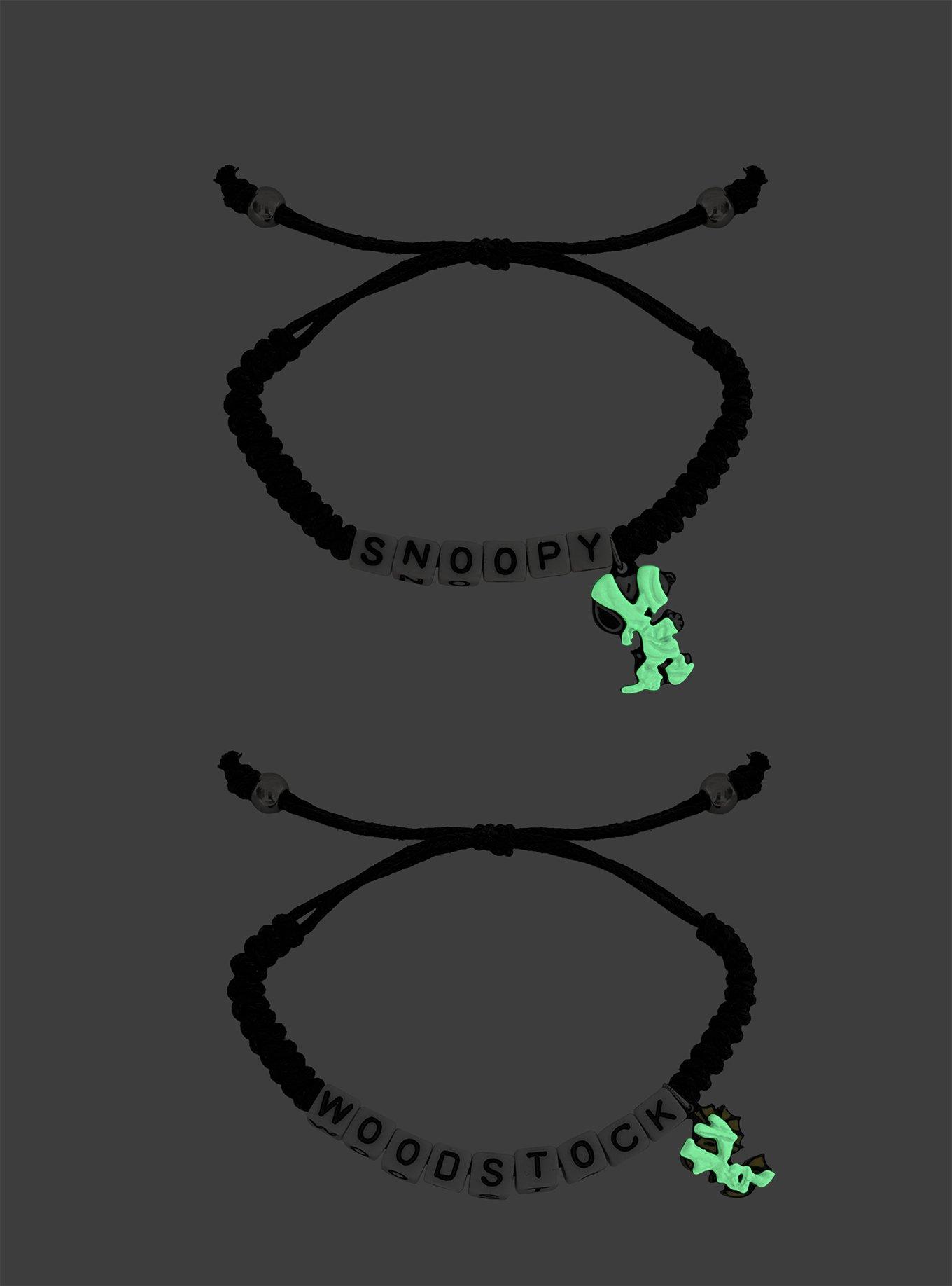 Peanuts Snoopy & Woodstock Glow-In-The-Dark Best Friend Bracelet Set, , alternate