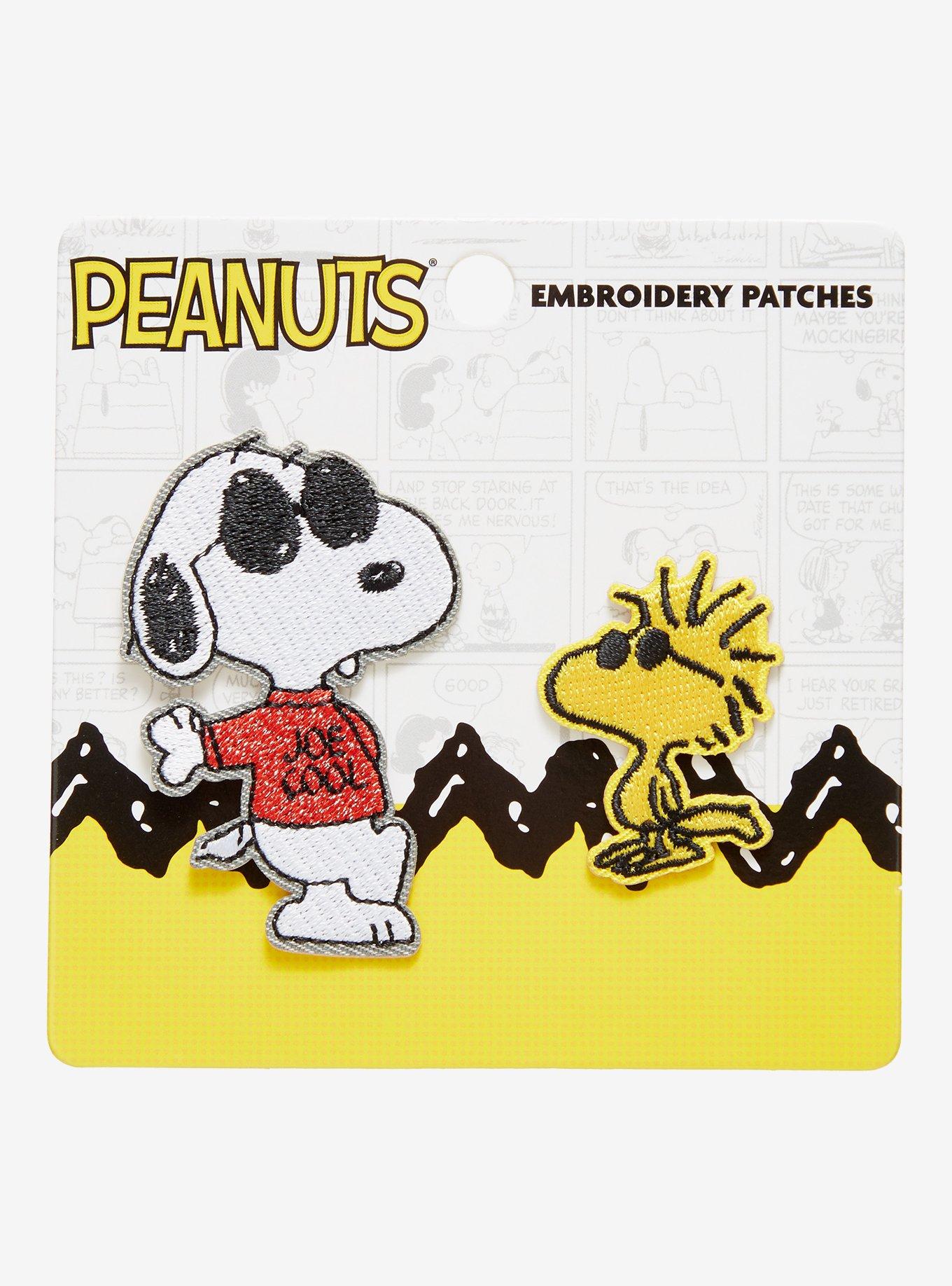 Peanuts Snoopy & Woodstock Joe Cool Embroidered Patch Set - BoxLunch Exclusive, , hi-res