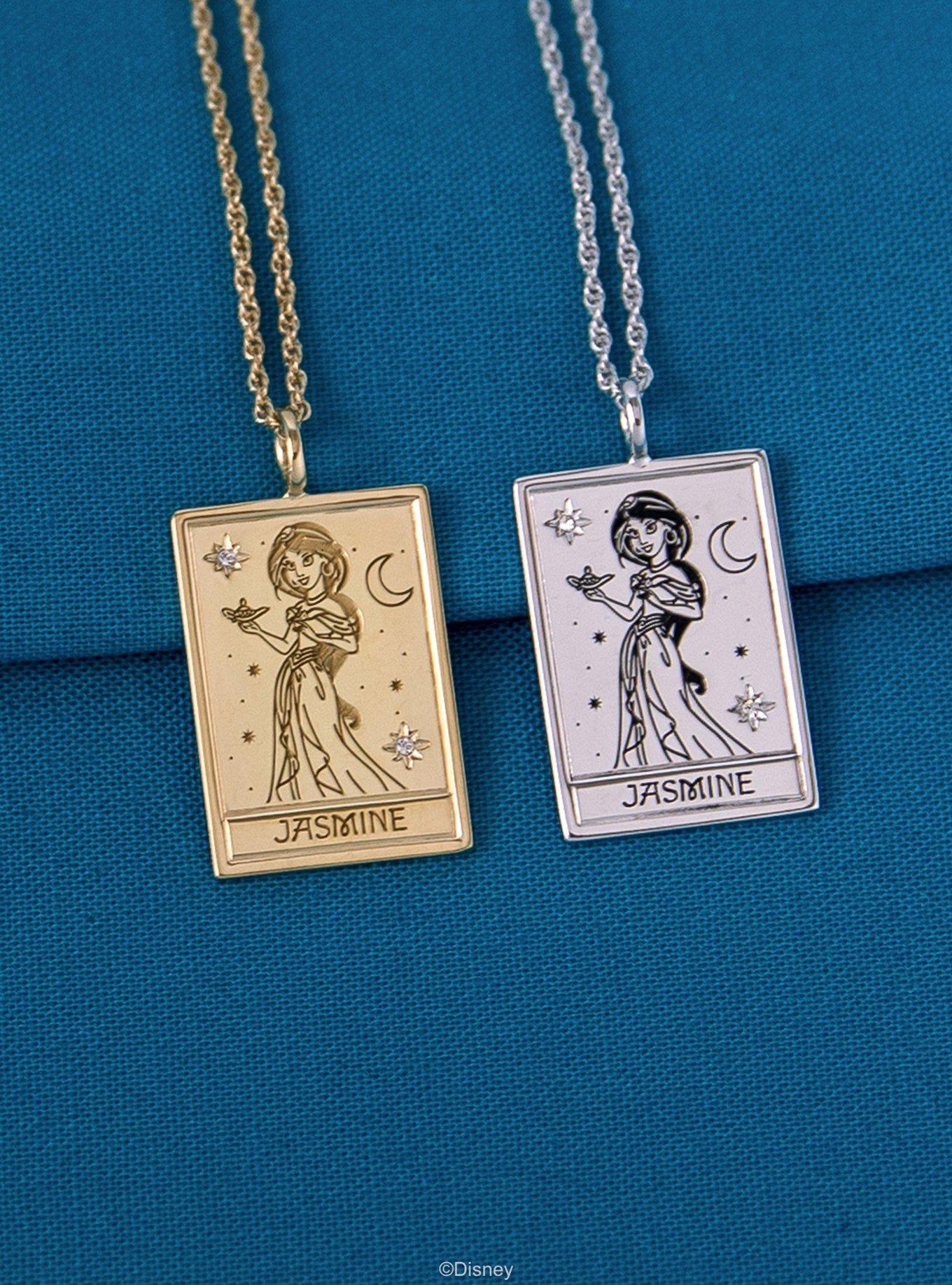 Disney x RockLove Aladdin Jasmine Tablet Sterling Silver Necklace, , hi-res