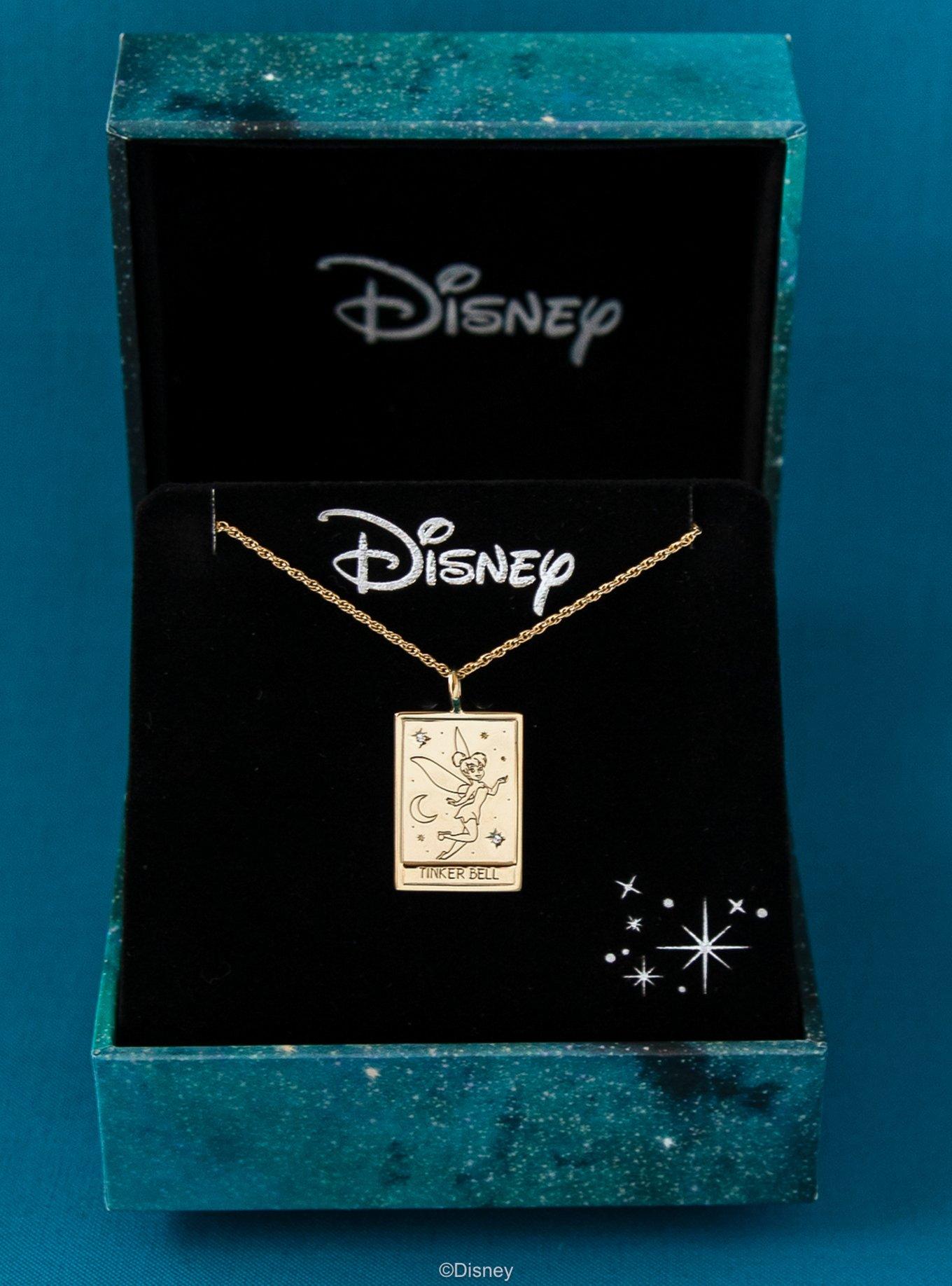 Disney x RockLove Peter Pan Tinker Bell Tablet Gold Plated Necklace, , hi-res