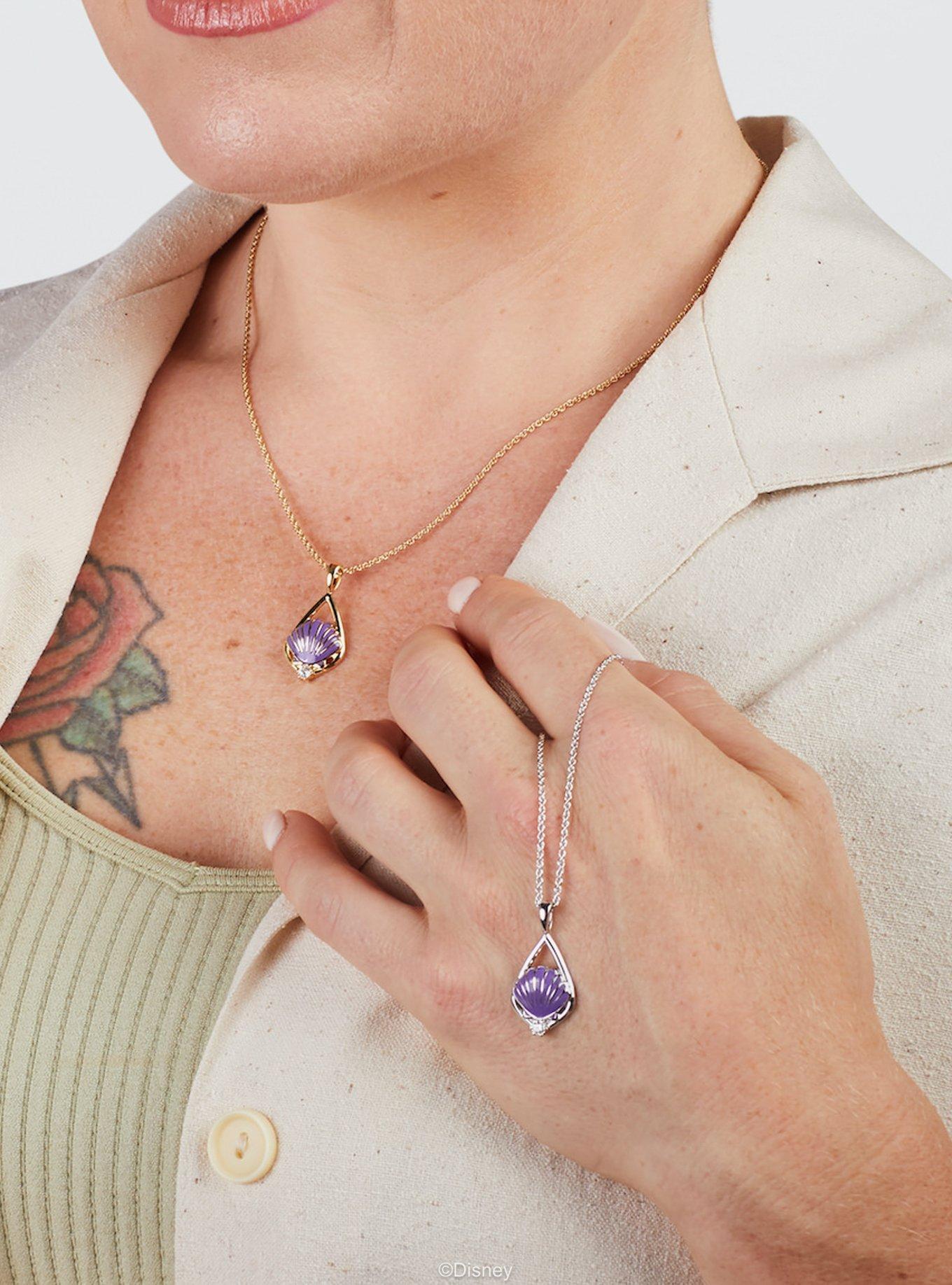 Disney x RockLove The Little Mermaid Ariel Keepsake Gold Plated Necklace, , hi-res