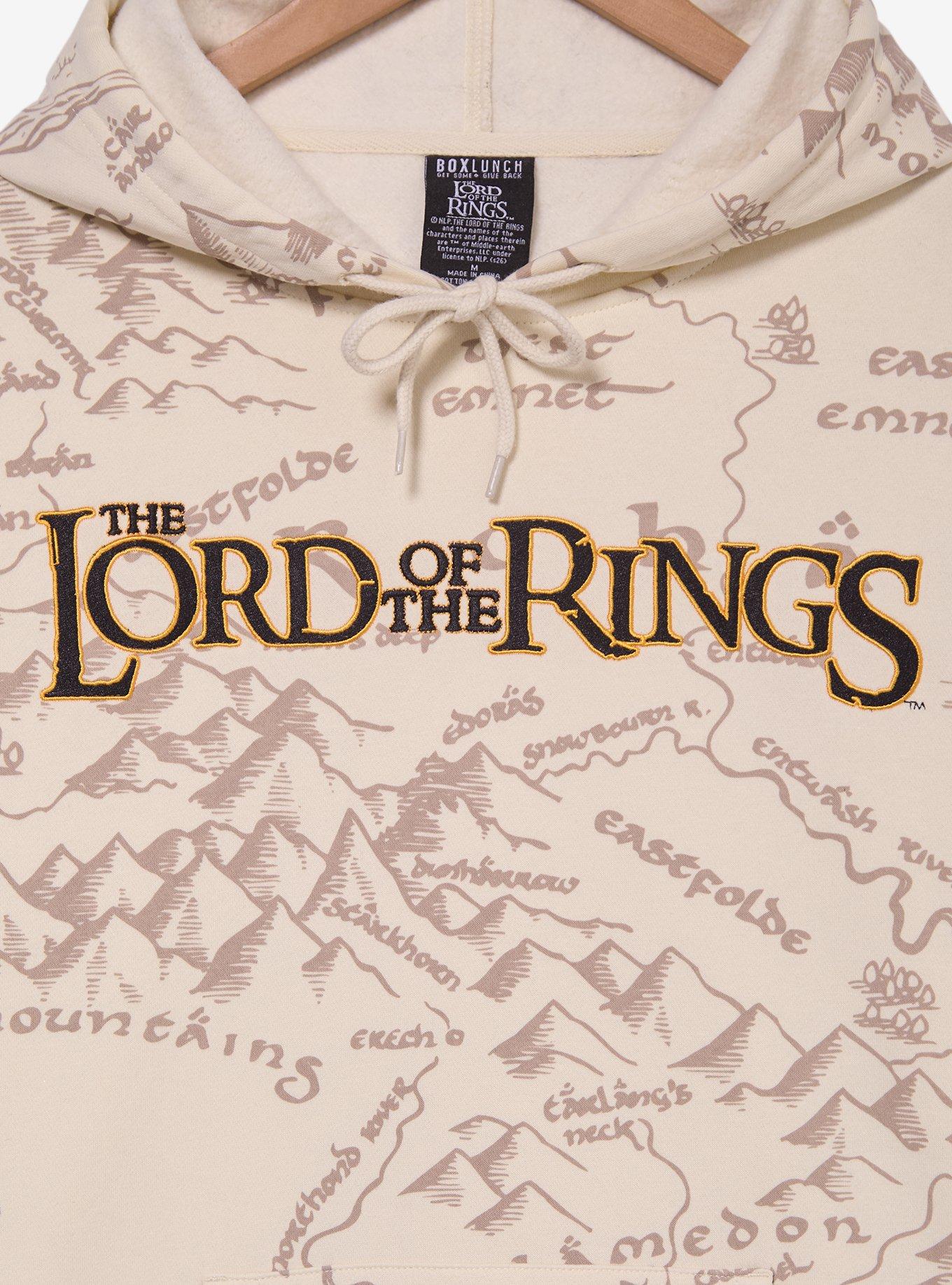 The Lord of The Rings Middle-earth Map Allover Print Hoodie - BoxLunch Exclusive, , alternate - view 3