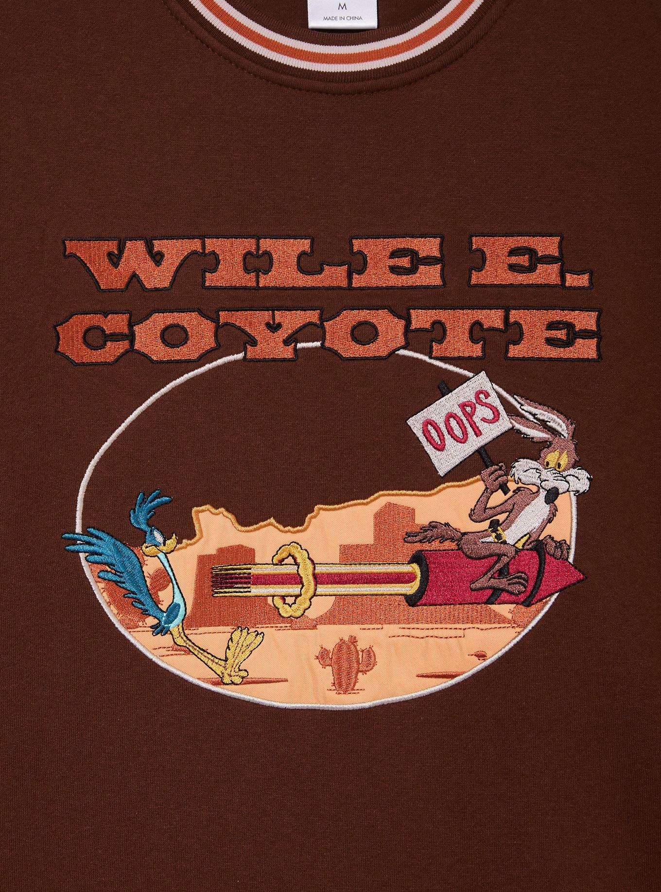 Looney Tunes Wile E. Coyote Embroidered Crewneck - BoxLunch Exclusive