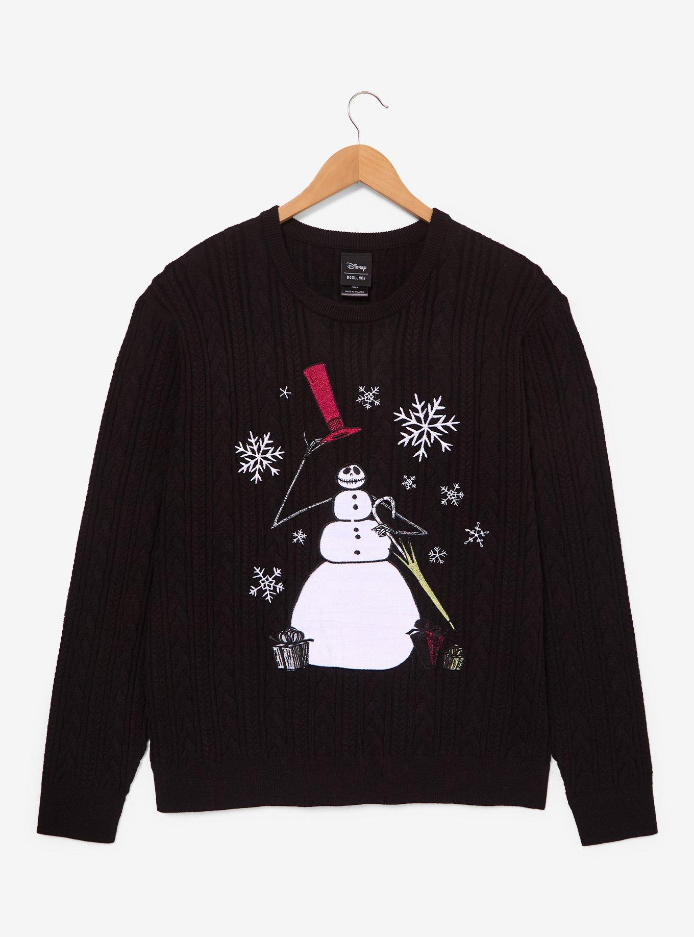 Disney The Nightmare Before Christmas Snowman Jack Skellington Holiday Sweater - BoxLunch Exclusive