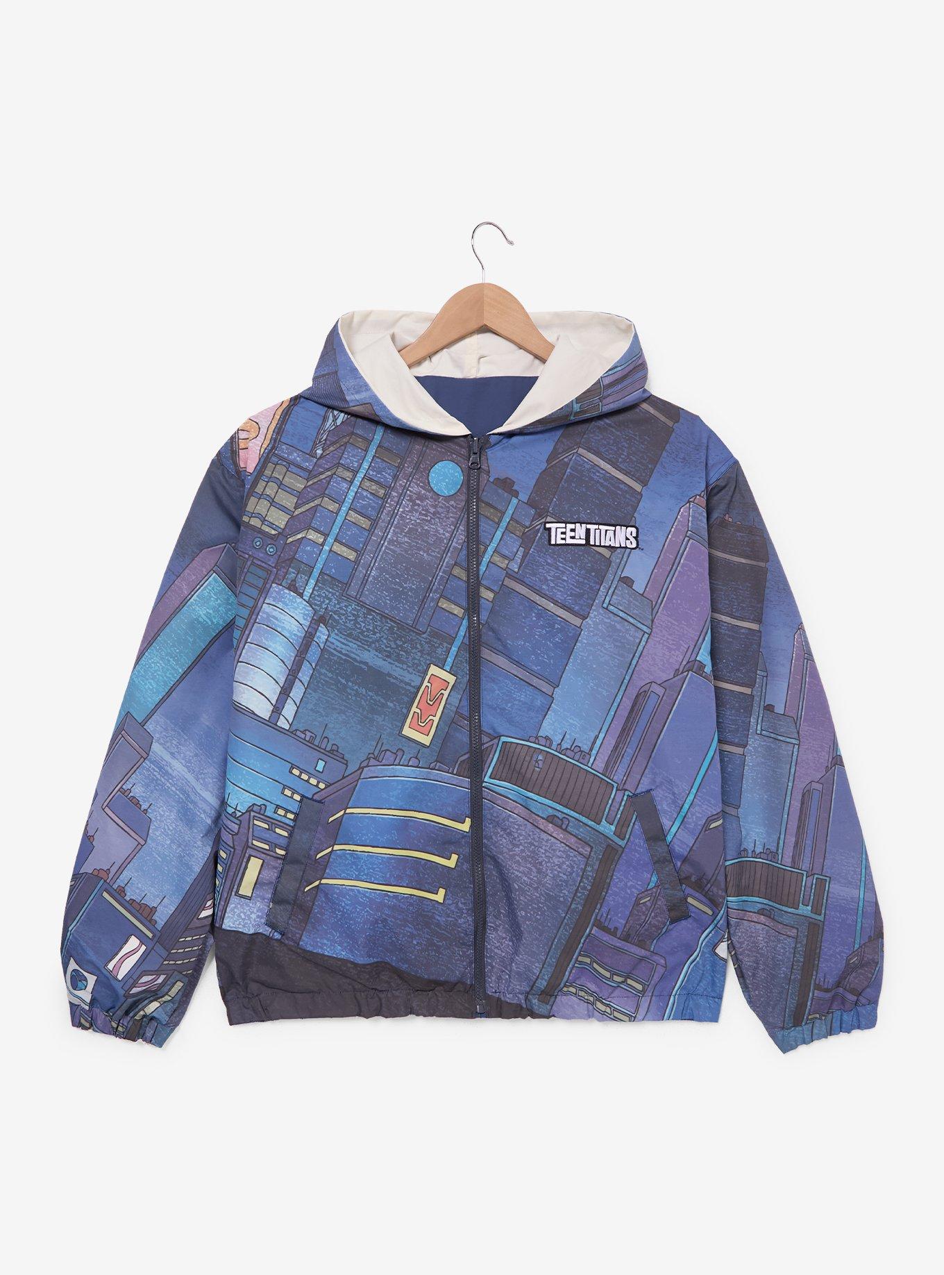 Teen Titans Reversible Windbreaker - BoxLunch Exclusive, BLUE, alternate - view 3