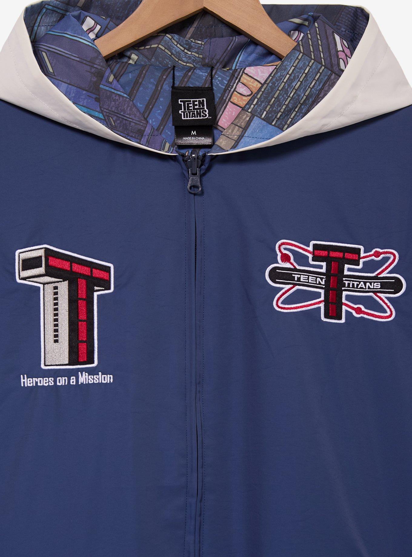 Teen Titans Reversible Windbreaker - BoxLunch Exclusive, BLUE, alternate - view 5