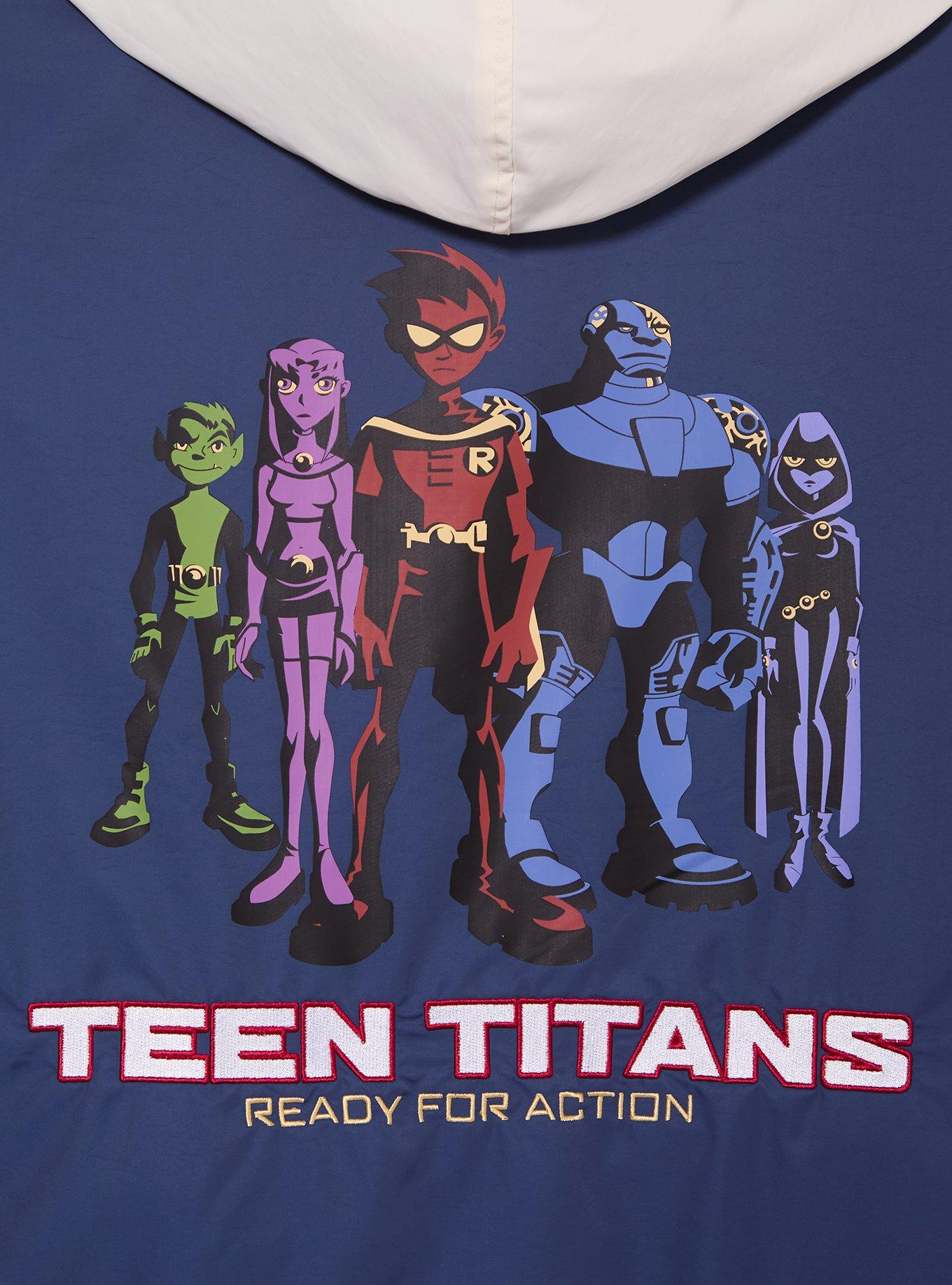Teen Titans Reversible Windbreaker - BoxLunch Exclusive, BLUE, alternate - view 6