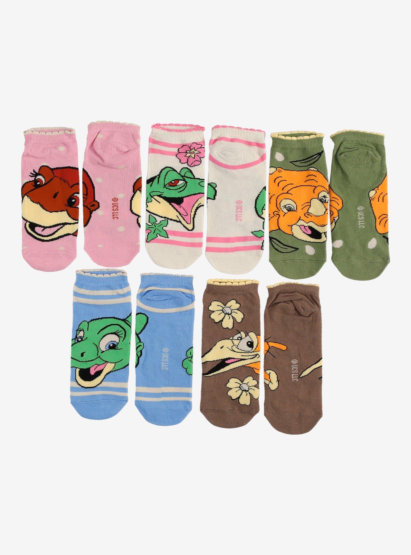 The Land Before Time Character No-Show Socks 5 Pair, , hi-res