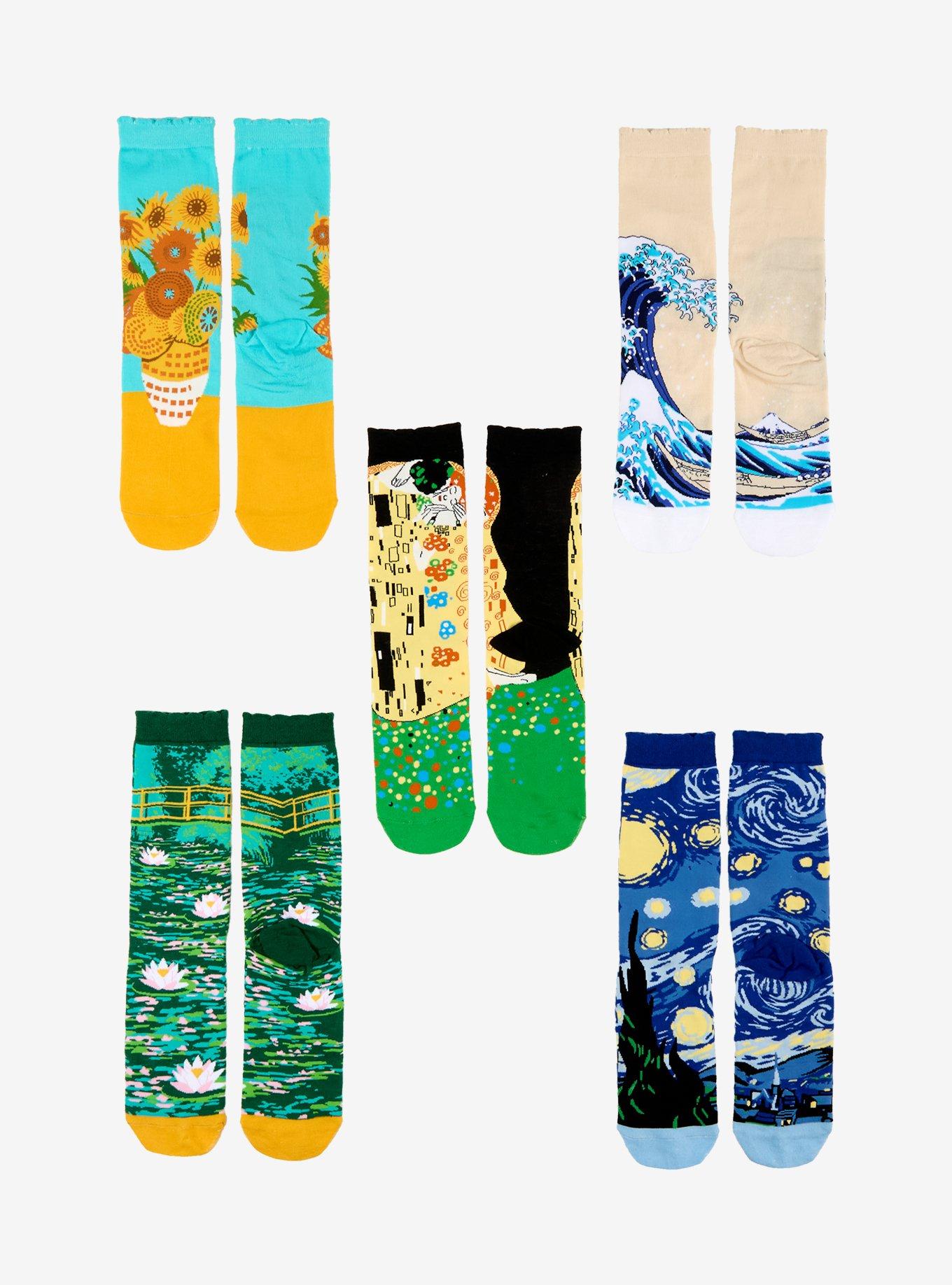 Famous Artwork Crew Socks 5 Pair, , hi-res