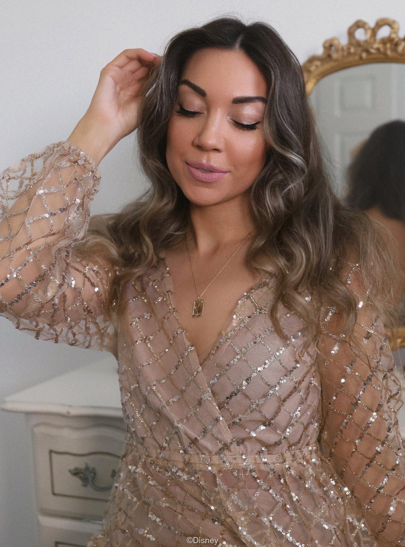 Disney x RockLove Beauty And The Beast Belle Tablet Gold Plated Necklace