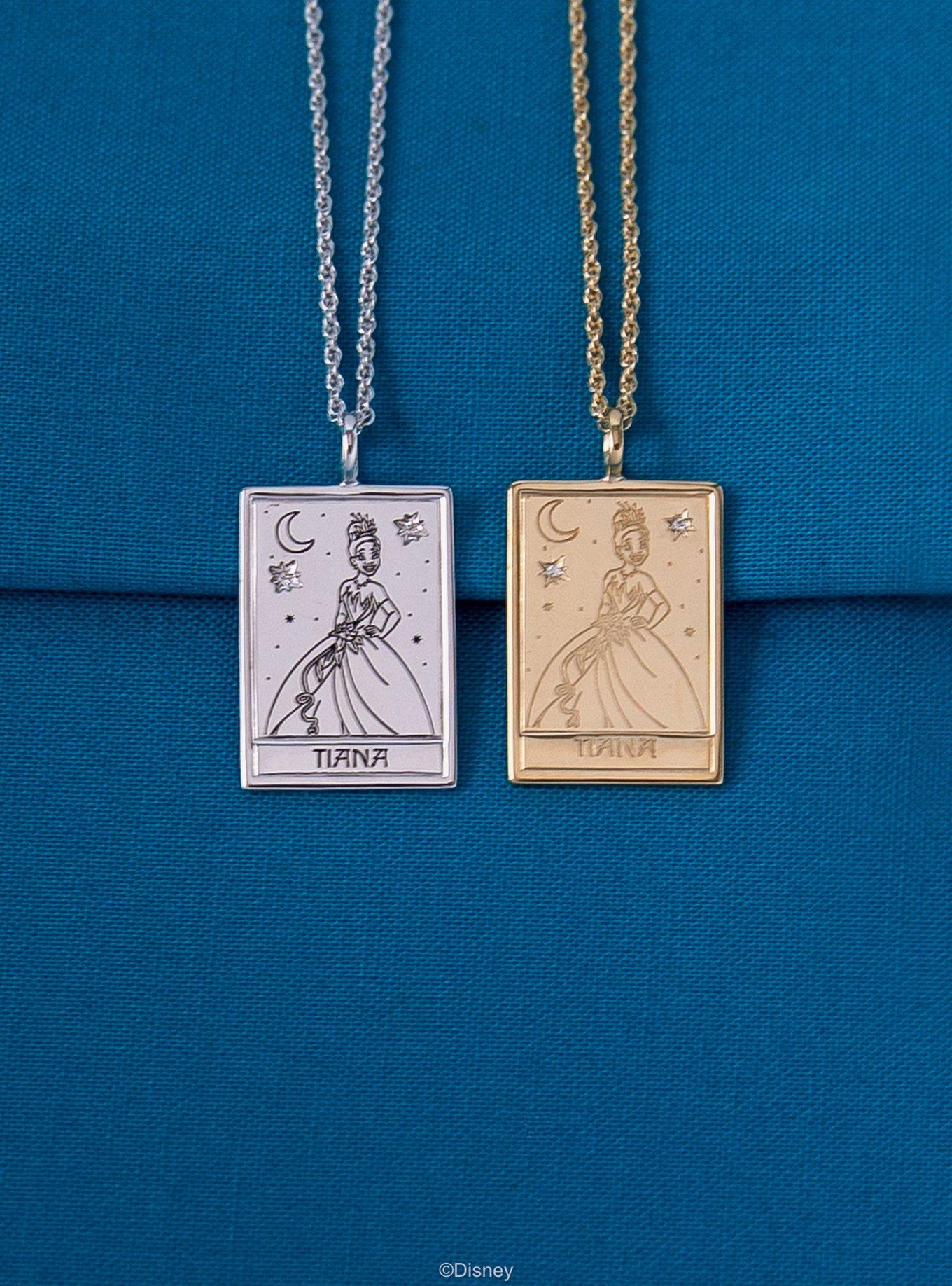 Disney x RockLove The Princess And The Frog Tiana Tablet Gold Plated Necklace, , hi-res