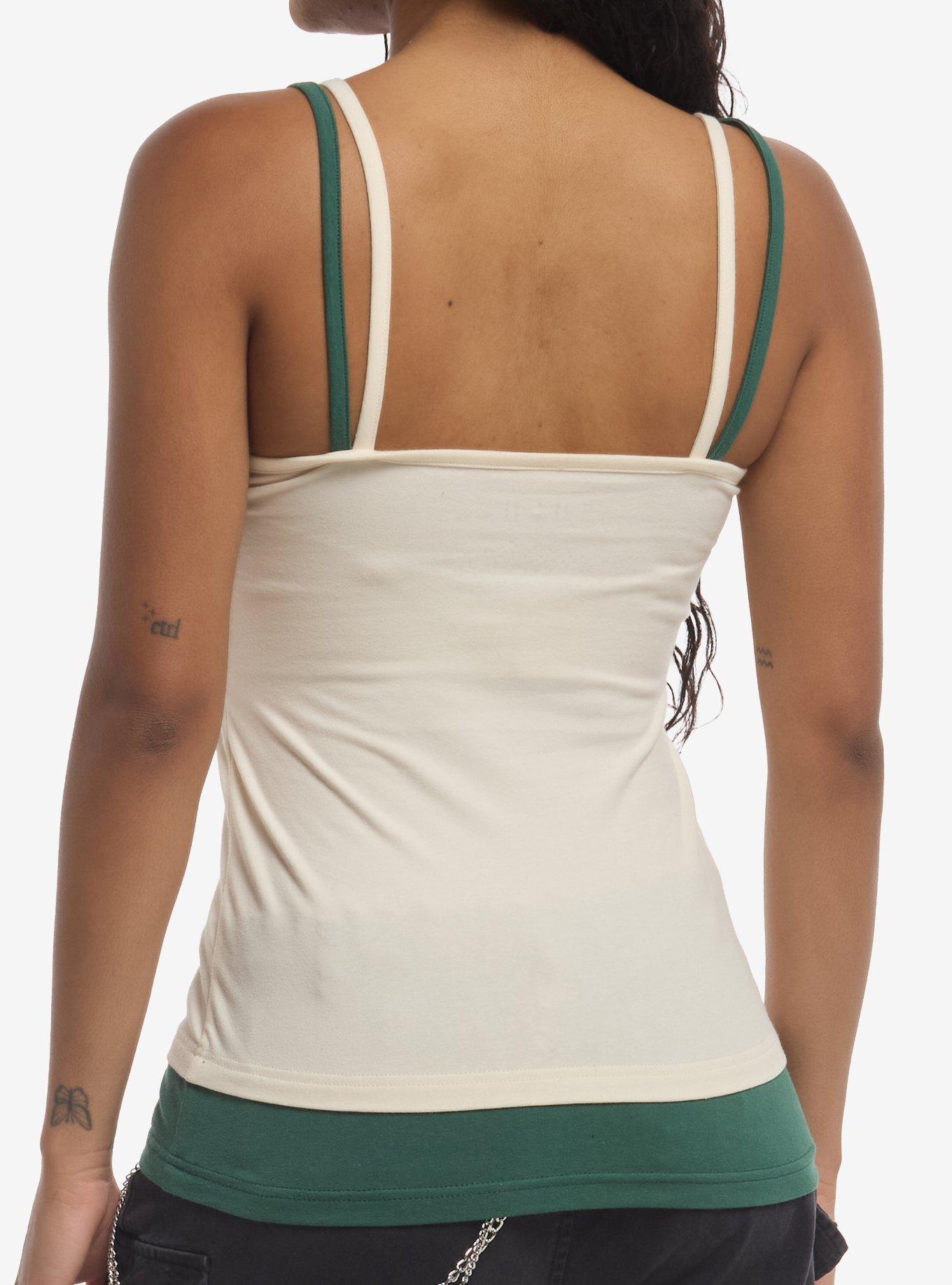 Pikmin Character Girls Twofer Tank Top, GREEN, alternate - view 3