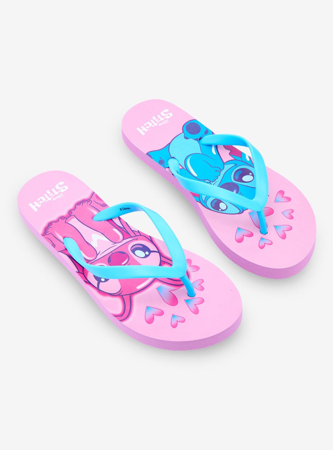 Disney Stitch & Angel Flip-Flops, BLUE, alternate