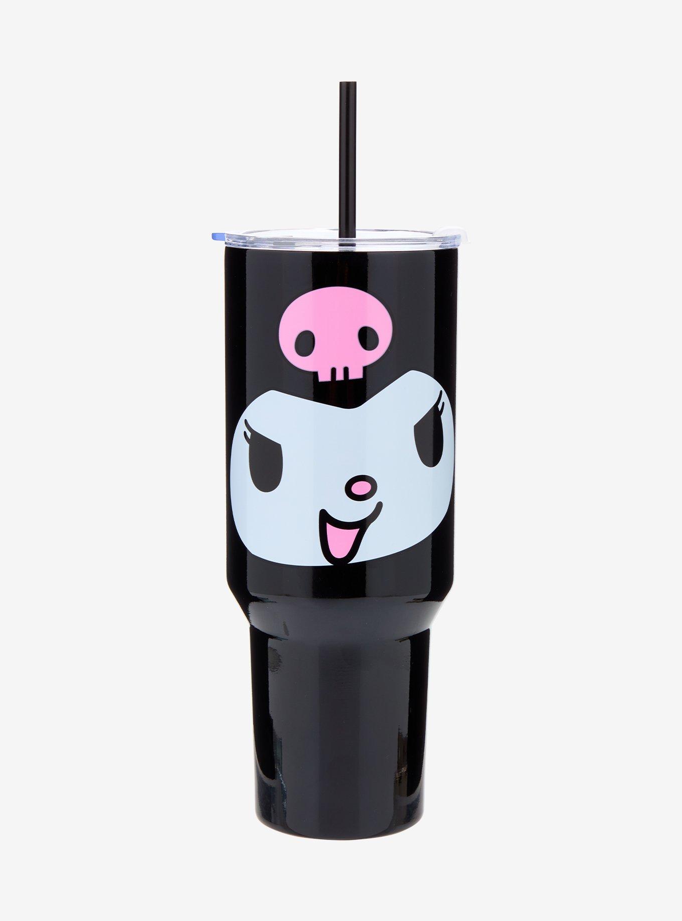 Sanrio Kuromi Face Straw Tumbler with Handle, , hi-res