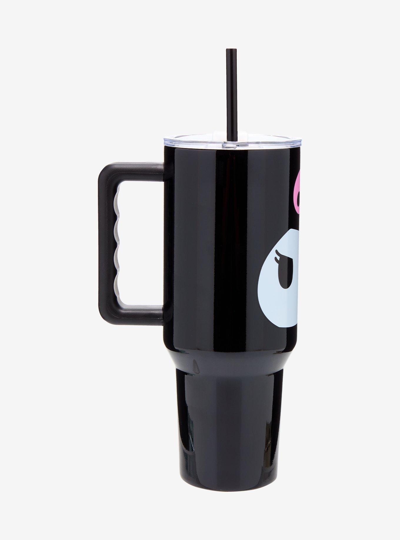 Sanrio Kuromi Face Straw Tumbler with Handle, , alternate