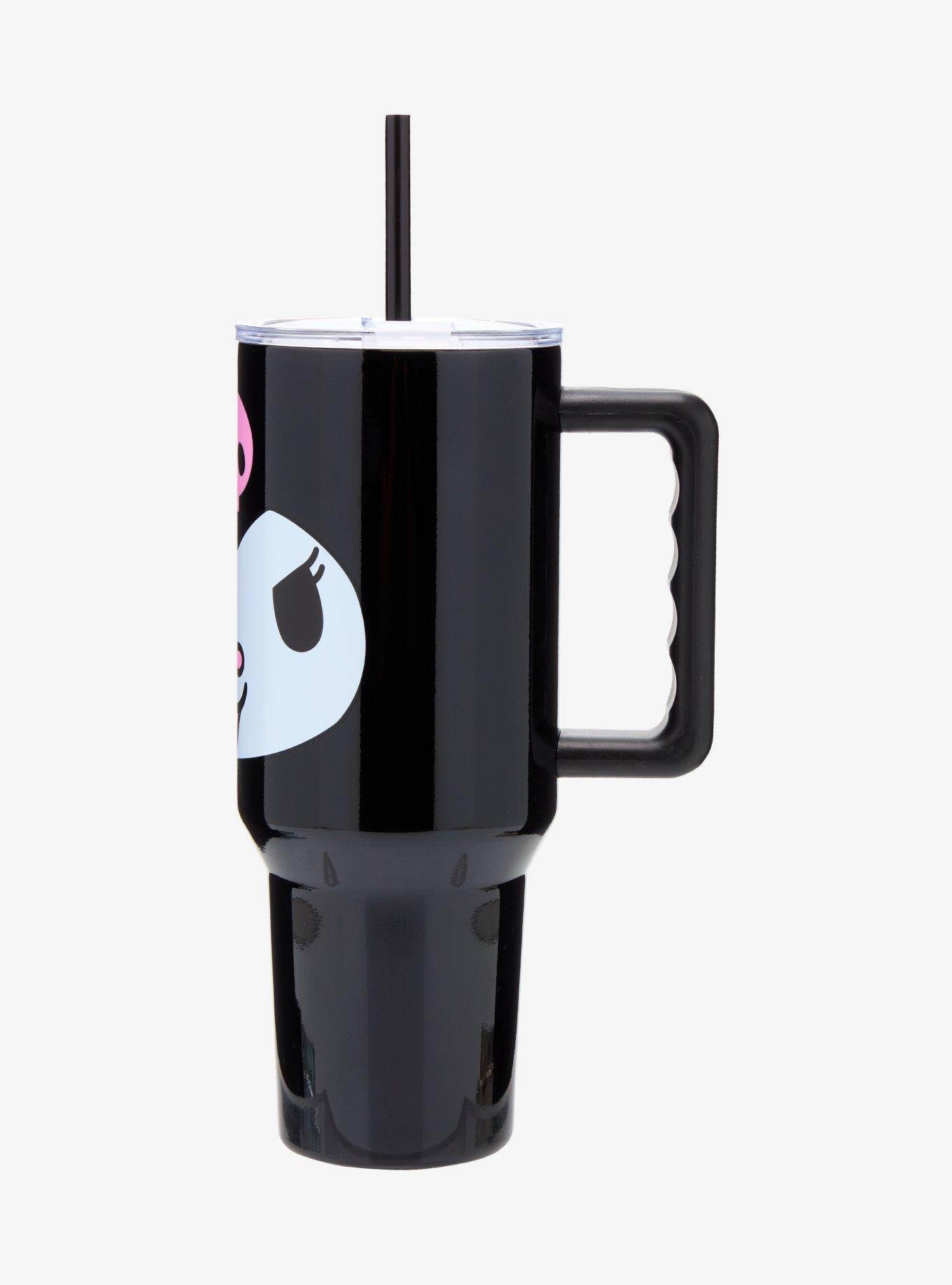 Sanrio Kuromi Face Straw Tumbler with Handle, , alternate