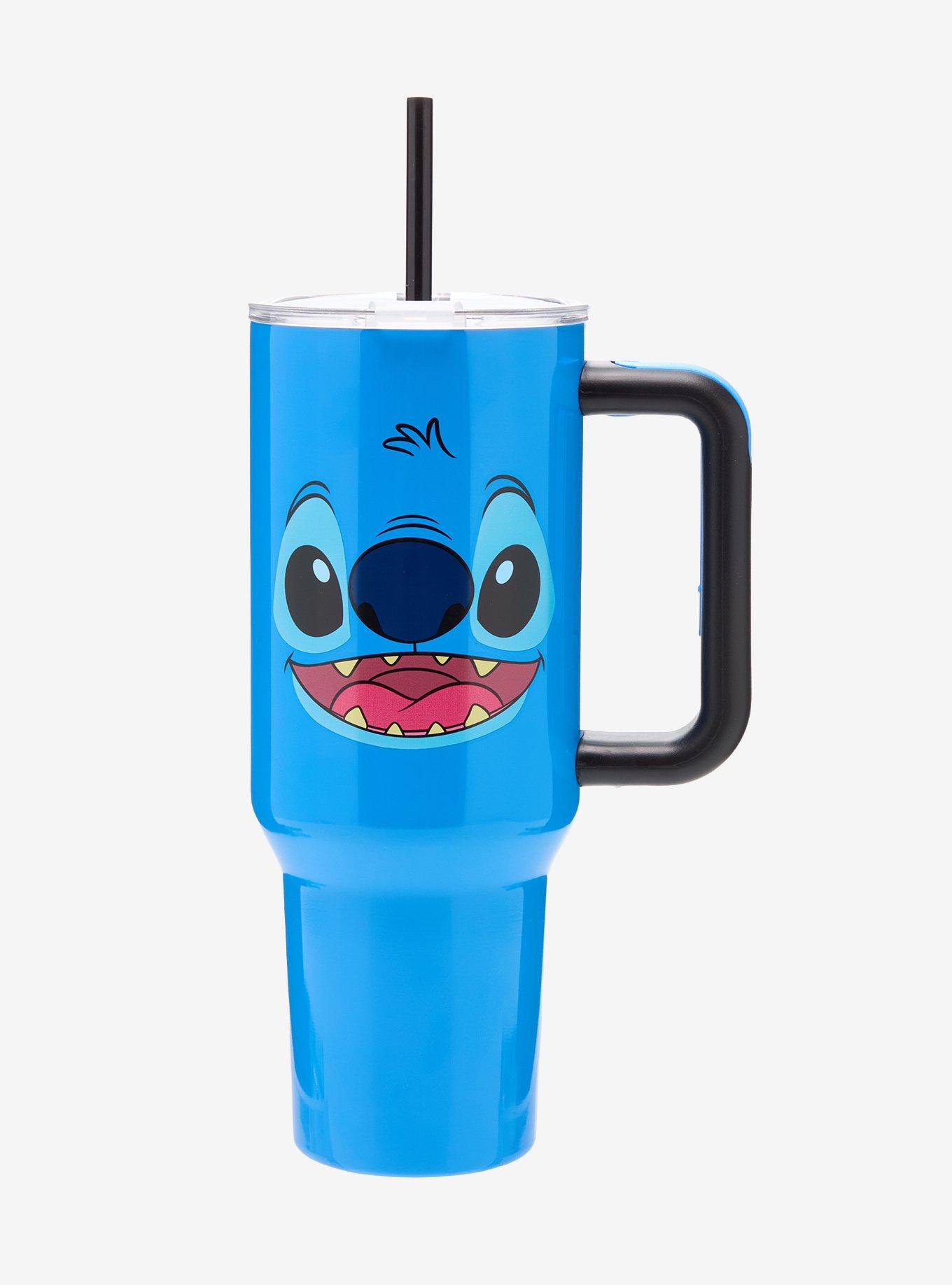 Disney Lilo & Stitch Stitch Face Straw Tumbler with Handle, , hi-res