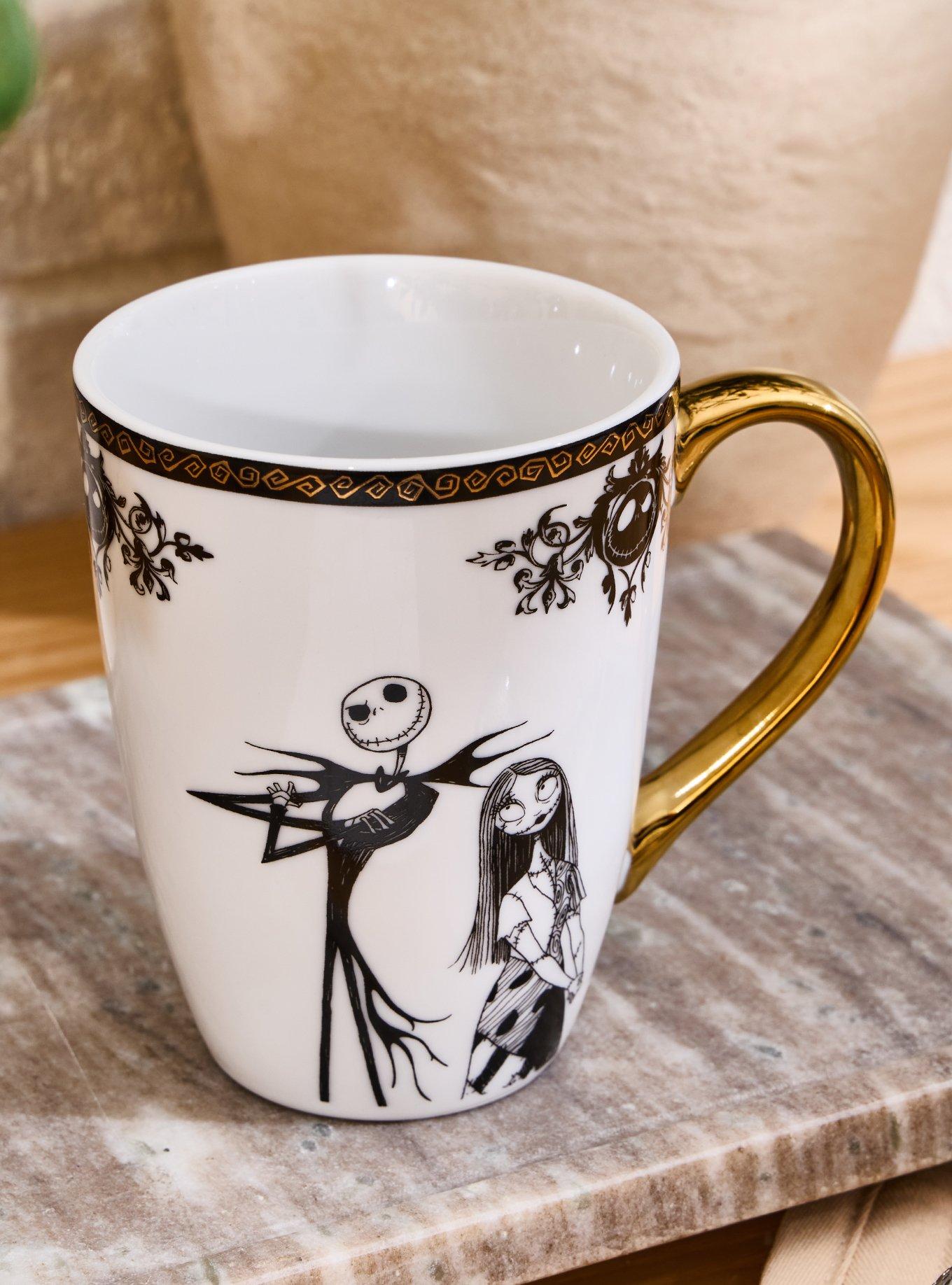 Disney The Nightmare Before Christmas Jack and Sally Gold Handle Mug, , alternate - view 3