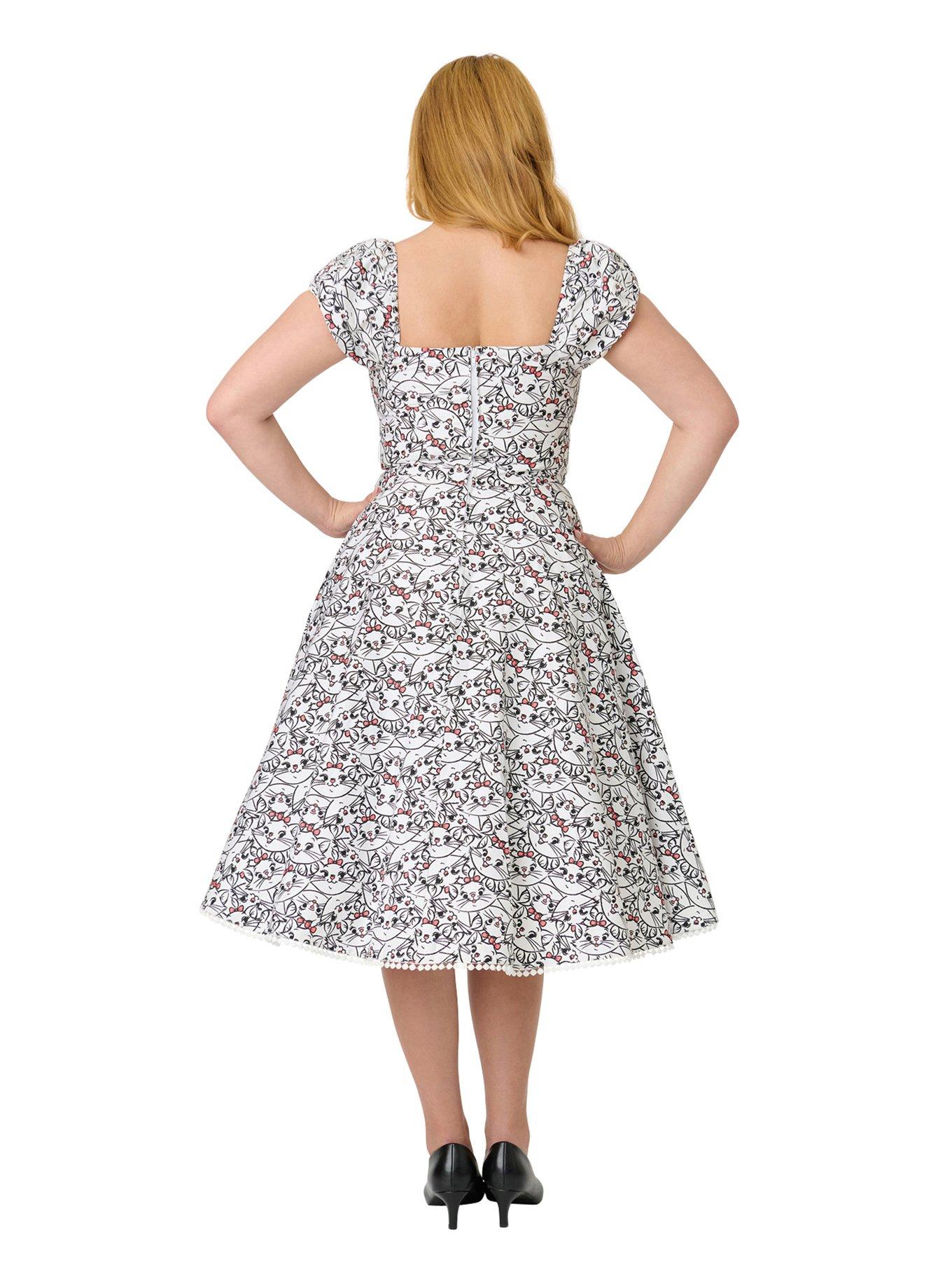 Disney Aristocats Collection by Unique Vintage Disney Marie All Over Print Swing Dress, , hi-res