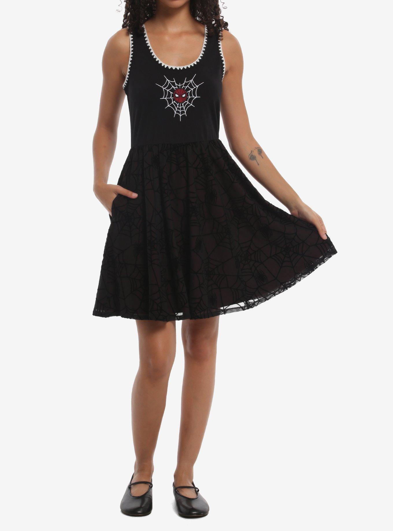 Her Universe Marvel Spider-Man Web Heart Dress Her Universe Exclusive, , hi-res
