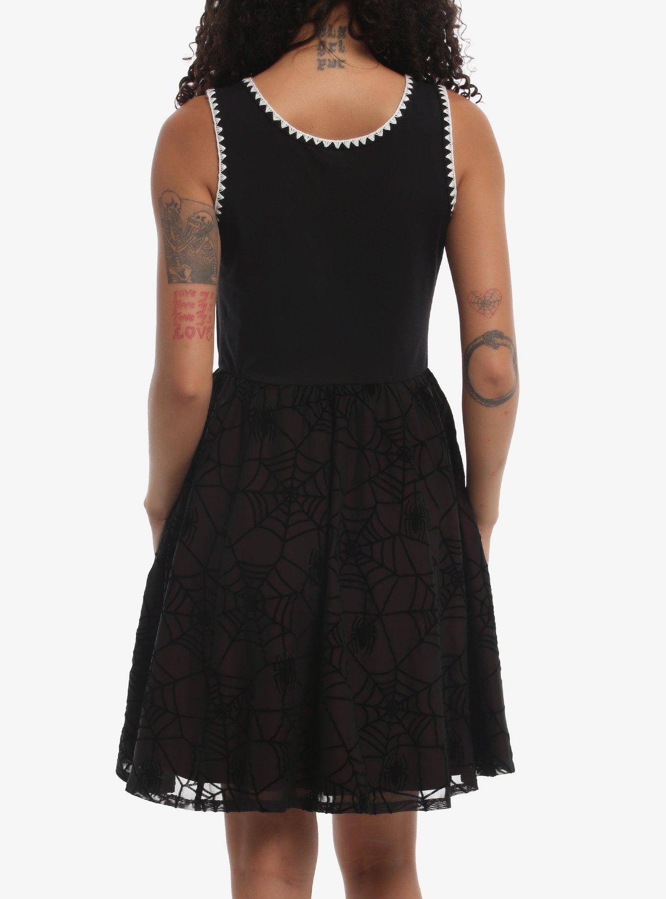Her Universe Marvel Spider-Man Web Heart Dress Her Universe Exclusive, BURGUNDY  BLACK, alternate - view 3