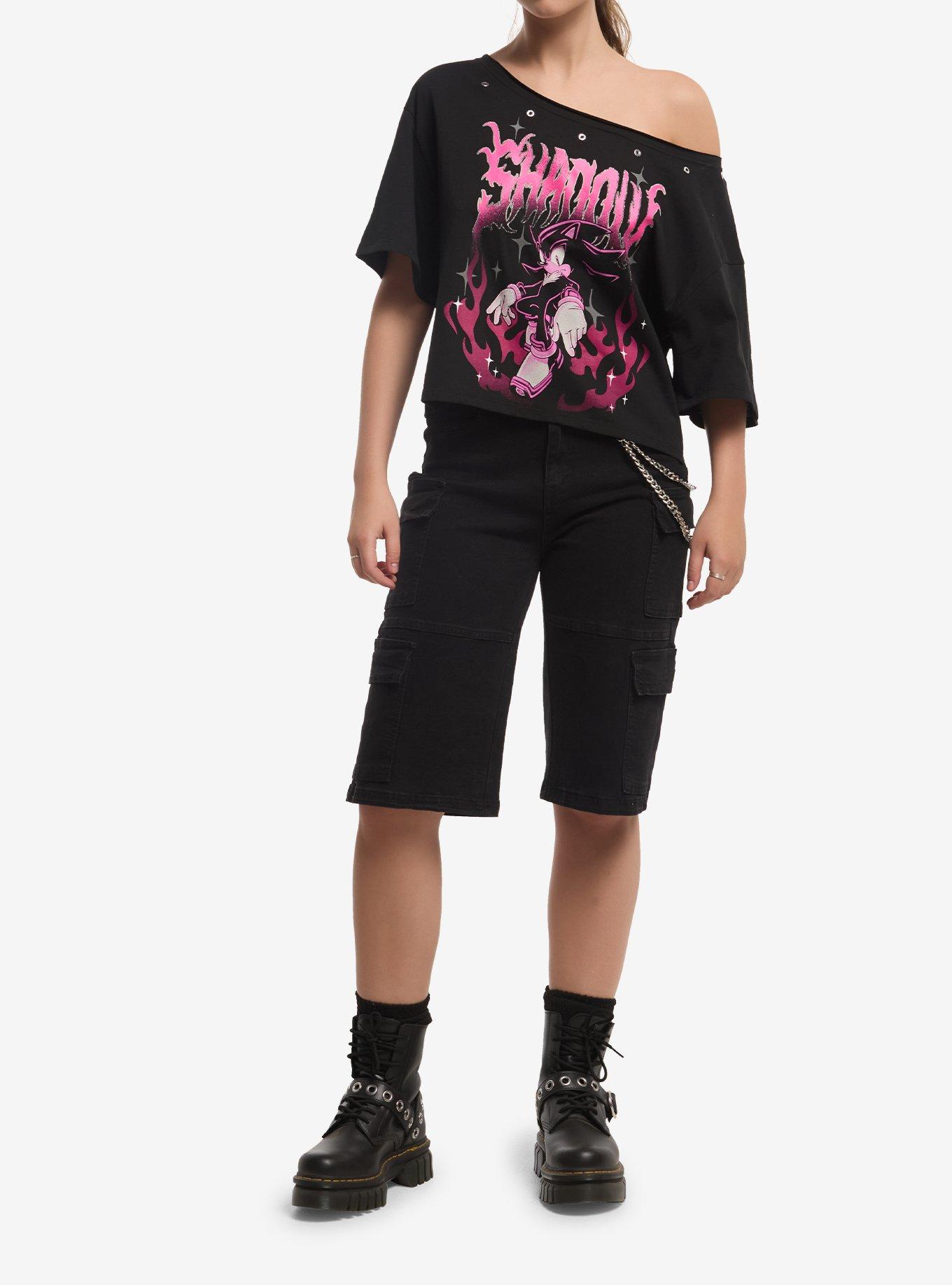 Sonic The Hedgehog Shadow Grommet Girls Off-Shoulder T-Shirt, , hi-res