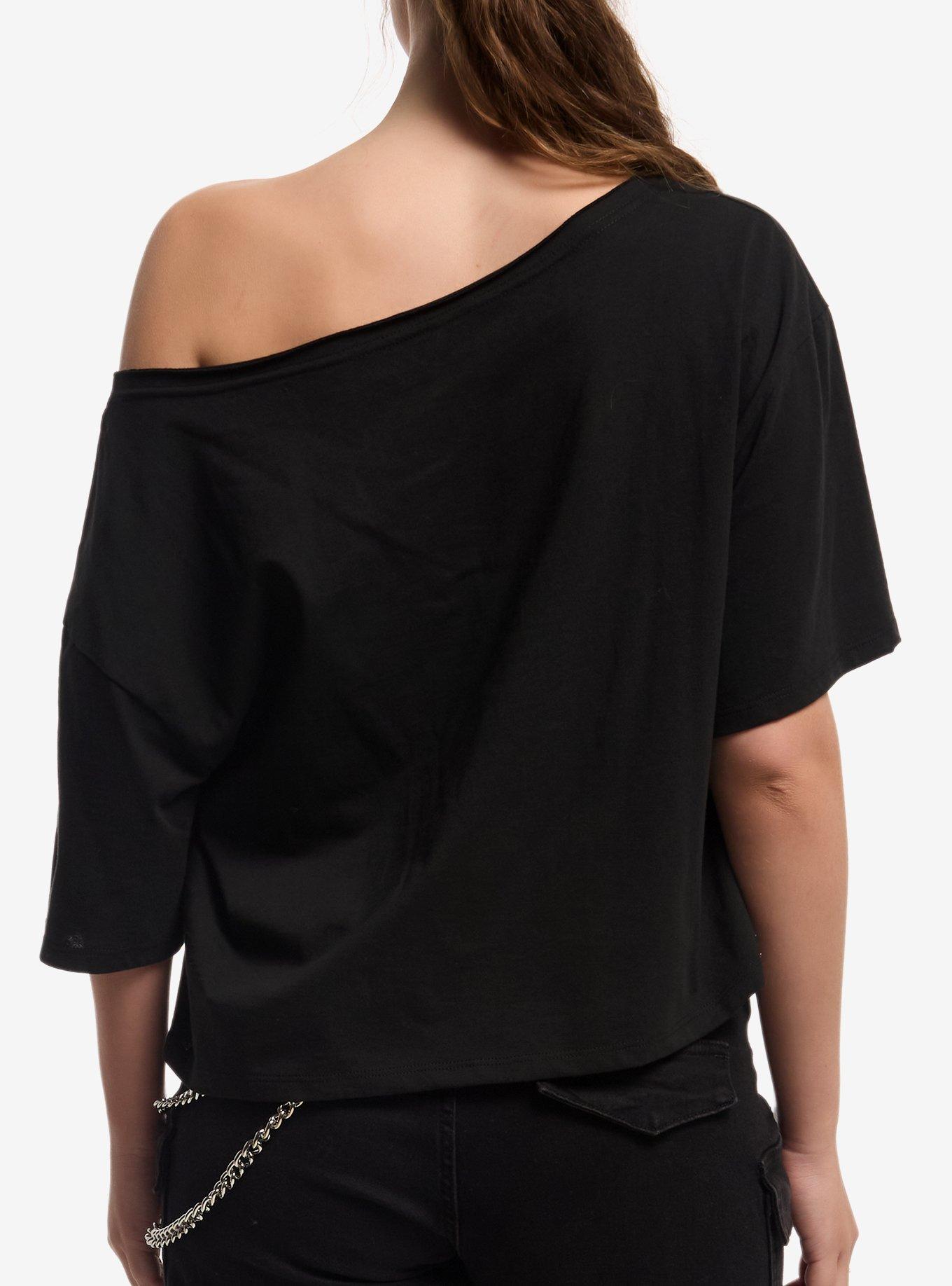 Sonic The Hedgehog Shadow Grommet Girls Off-Shoulder T-Shirt, PINK, alternate