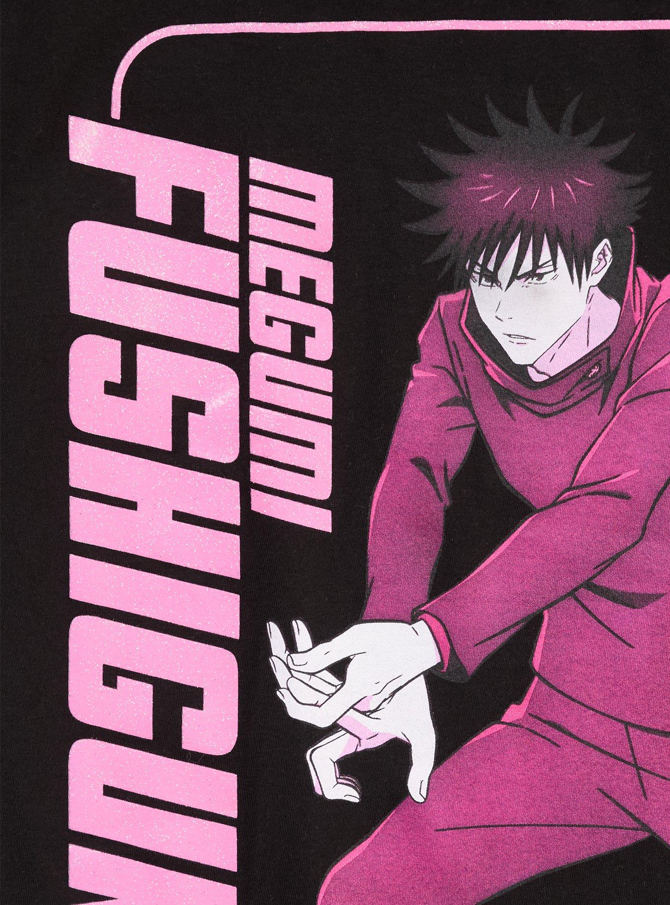 Jujutsu Kaisen Megumi Pink Glitter T-Shirt, , hi-res