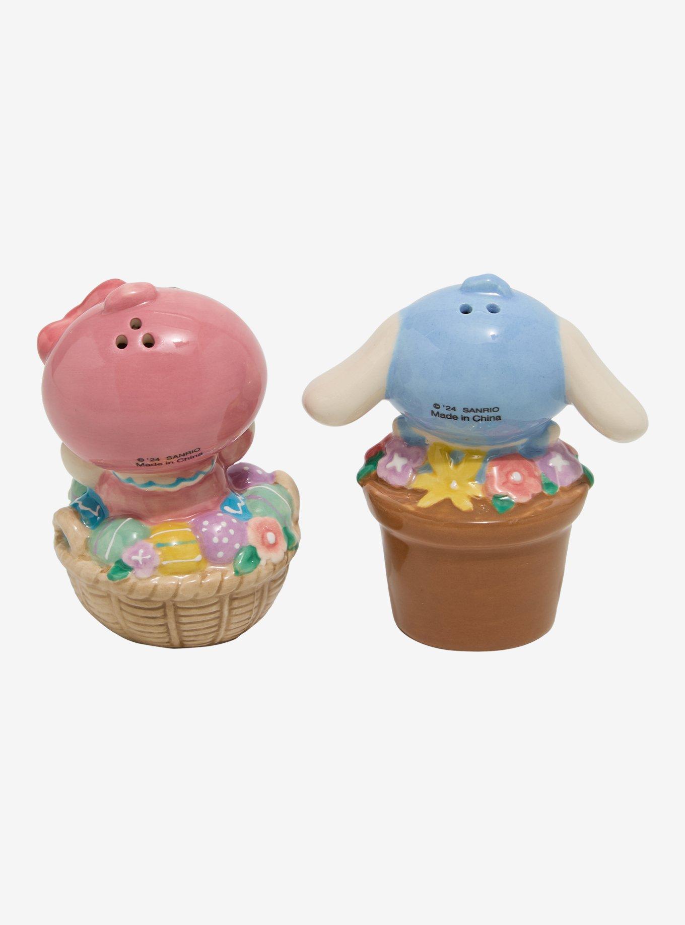 Sanrio Hello Kitty and Cinnamoroll Easter Baskets Salt & Pepper Shaker Set, , alternate