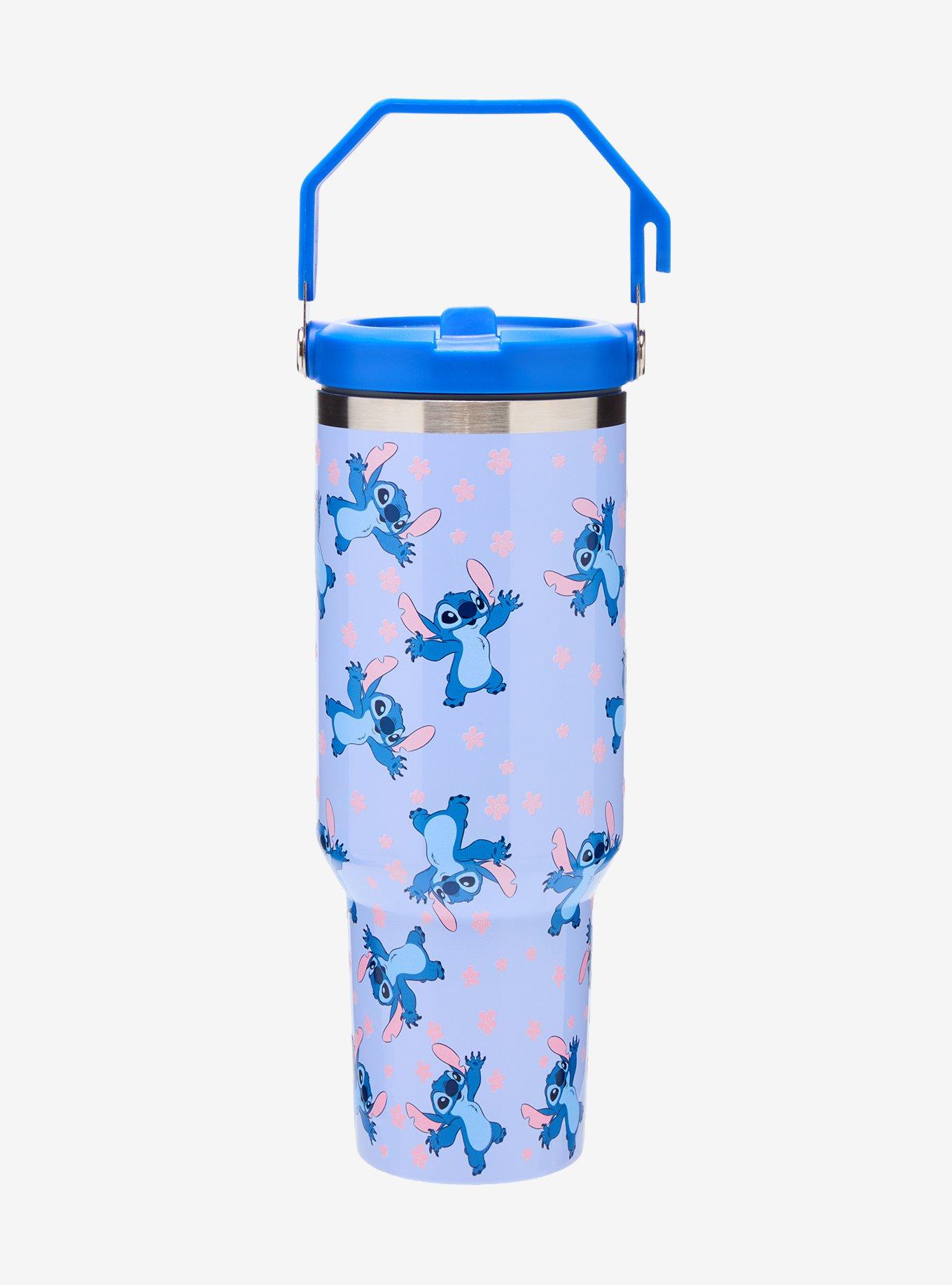 Disney Lilo & Stitch Allover Print Stitch Travel Straw Tumbler, , hi-res