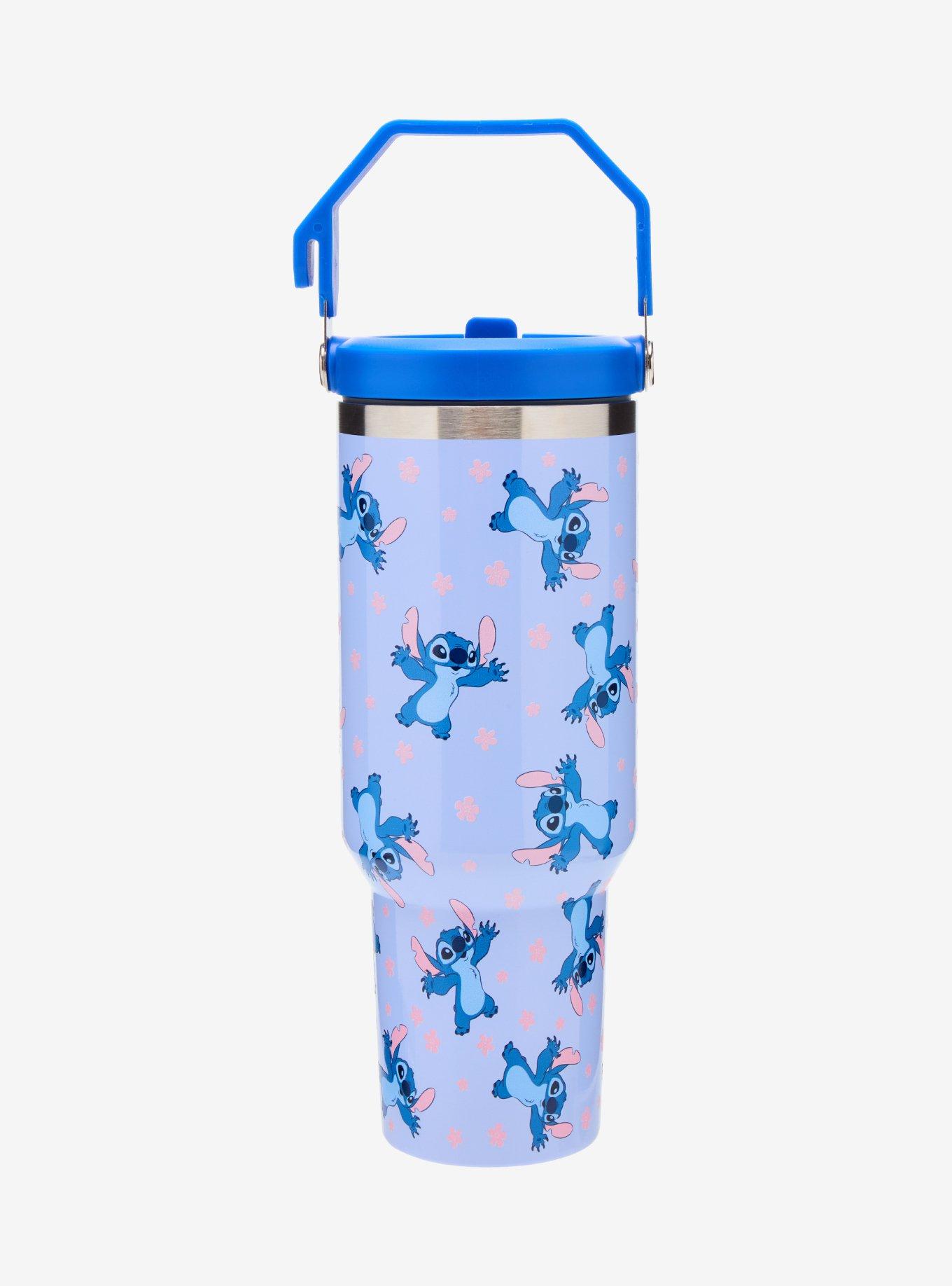 Disney Lilo & Stitch Allover Print Stitch Travel Straw Tumbler, , alternate