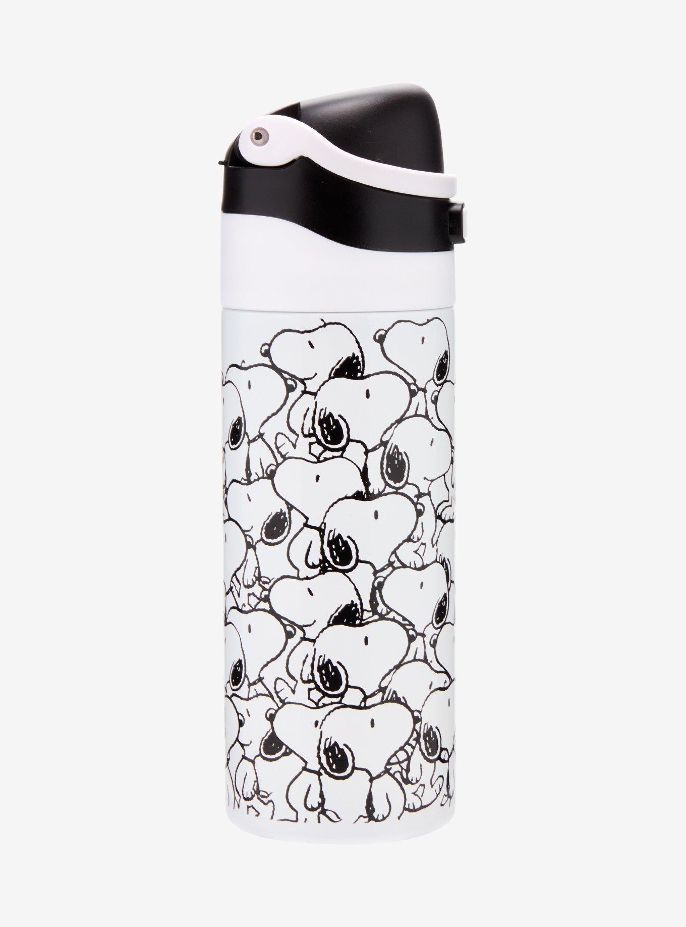 Peanuts Snoopy Allover Print Flip Top Water Bottle