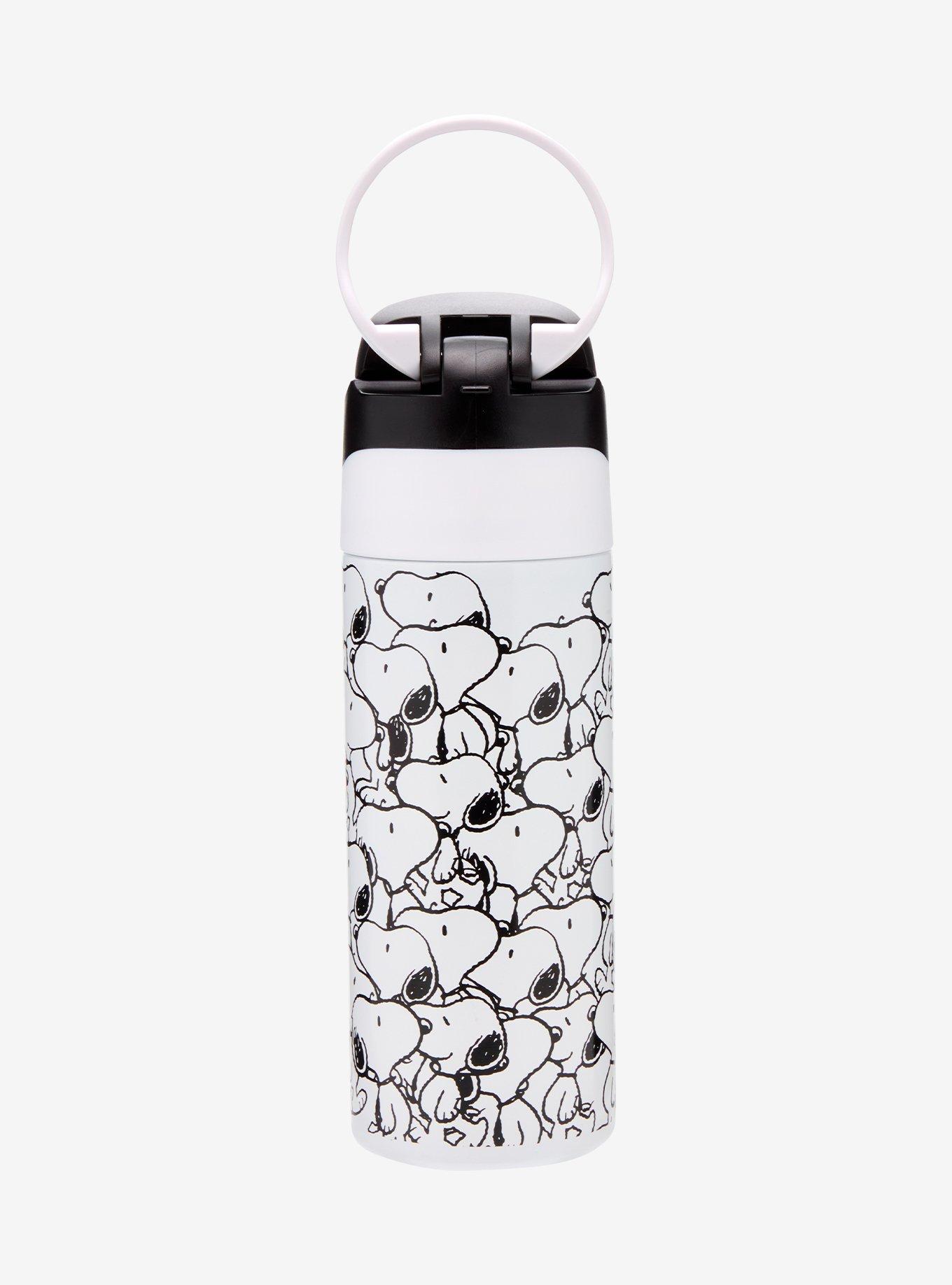 Peanuts Snoopy Allover Print Flip Top Water Bottle, , alternate