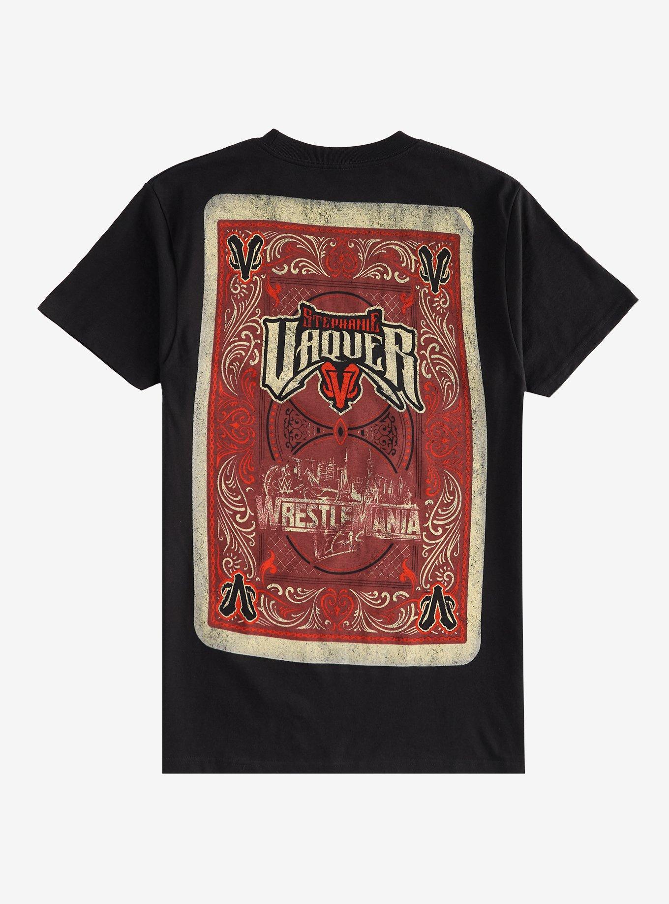 WWE Stephanie Vaquer WrestleMania Card T-Shirt, BLACK, alternate