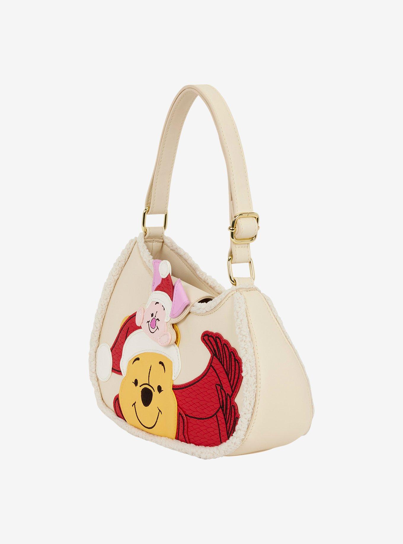 Loungefly Disney Winnie the Pooh Piglet & Pooh Bear Sherpa Shoulder Bag, , alternate - view 2